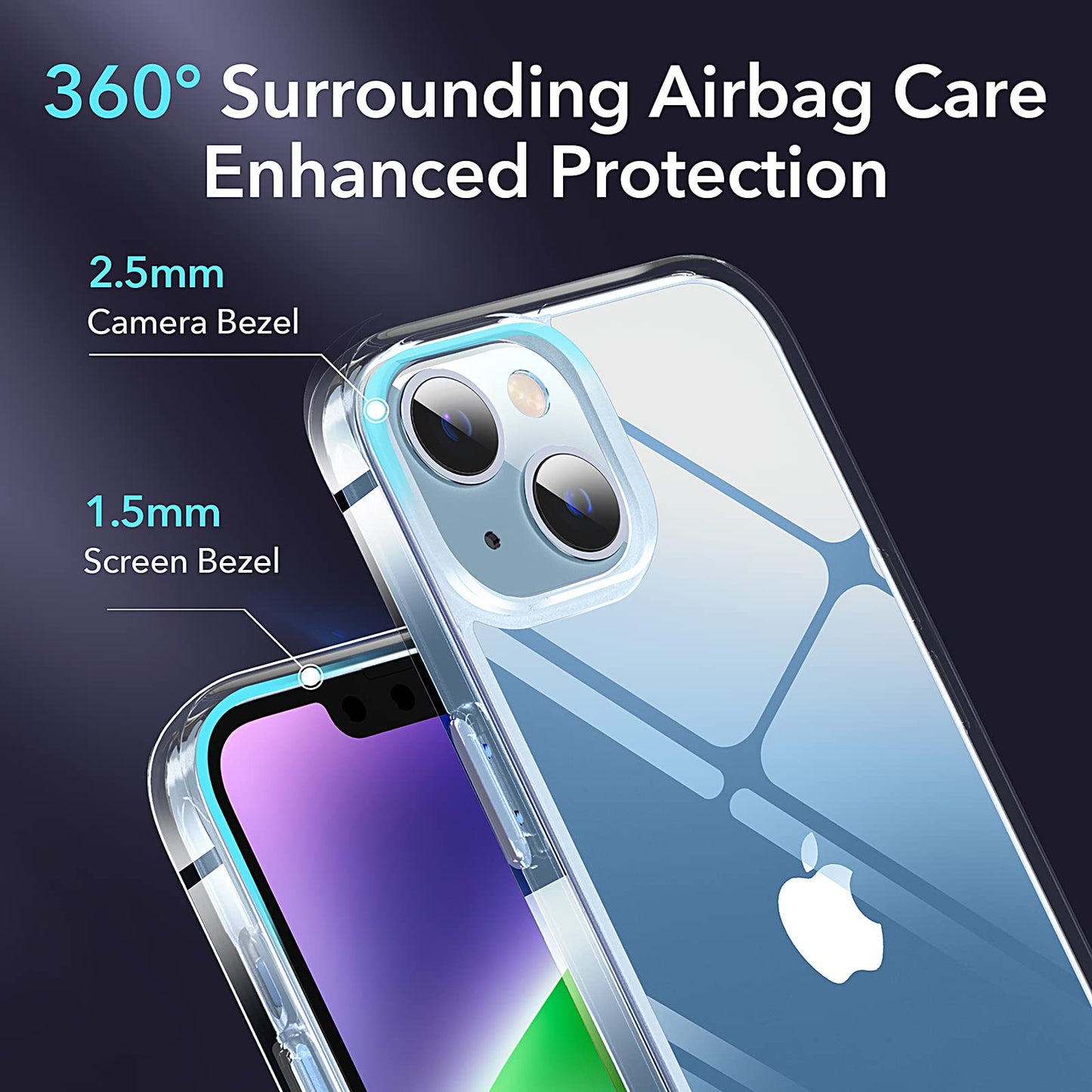 Vimiki Clear Designed for iPhone 15 Pro Max Case,Protective Bumper Hard PC Phone Cases, Thin Slim Fit Cover, Clear