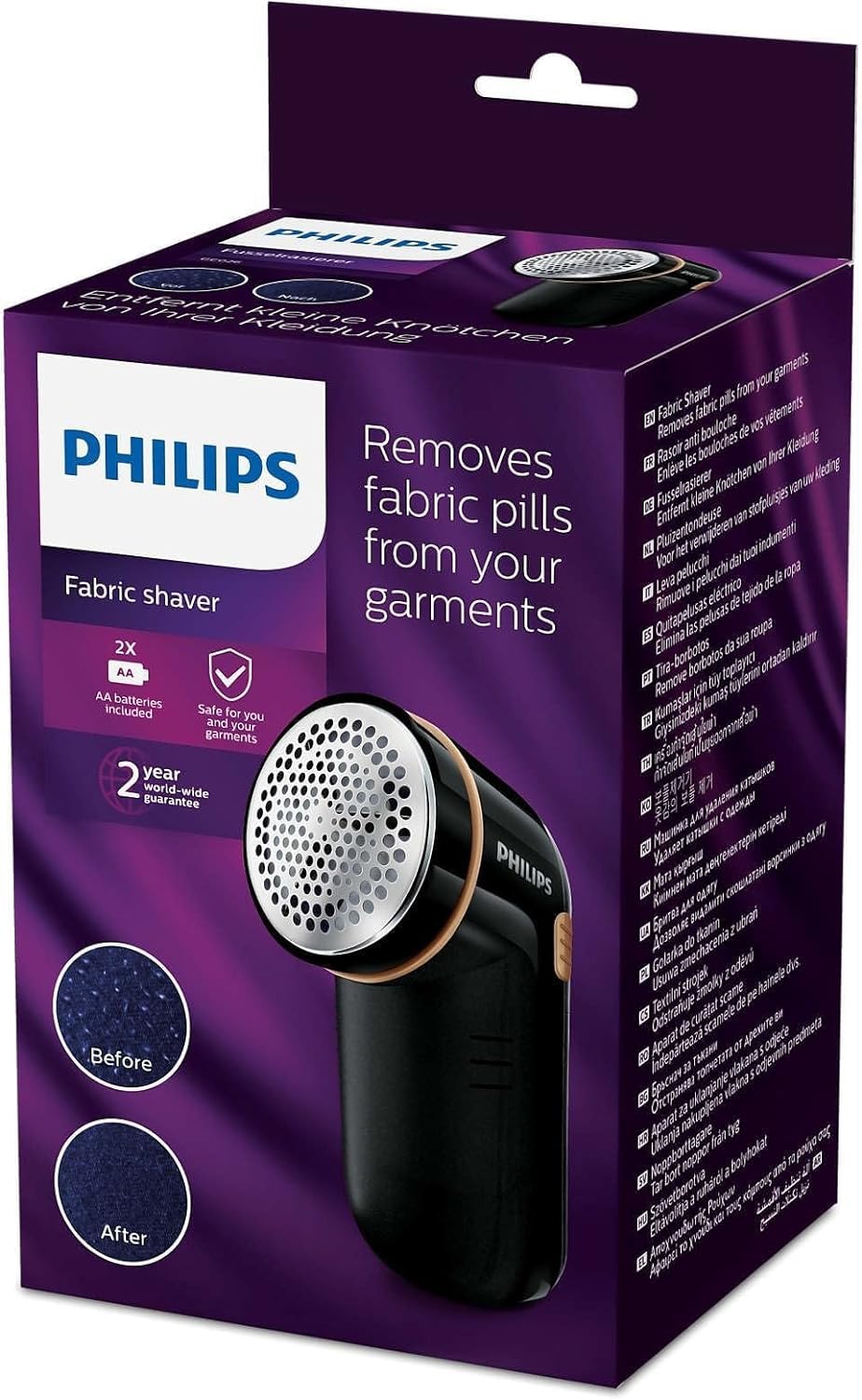 Philips Fabric Shaver, quick and effective removal of pills and bobbles - GC026/80