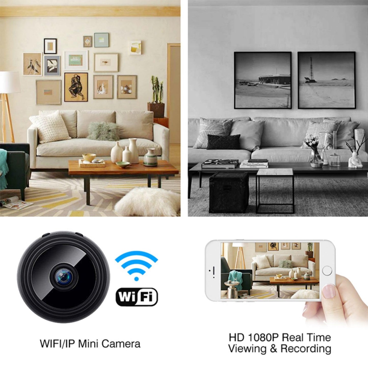 Spy Camera 1080P WiFi Wireless Indoor Secret Camera Mini Nanny Home Security Surveillance Camera Micro Small Monitor Video with Motion Detection App Control