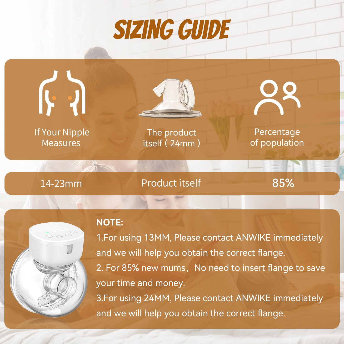 Portable Hands-Free Electric Breast Pump – 9 Levels, 3 Modes, LCD Display, Rechargeable, Painless, 19/21mm Flanges
