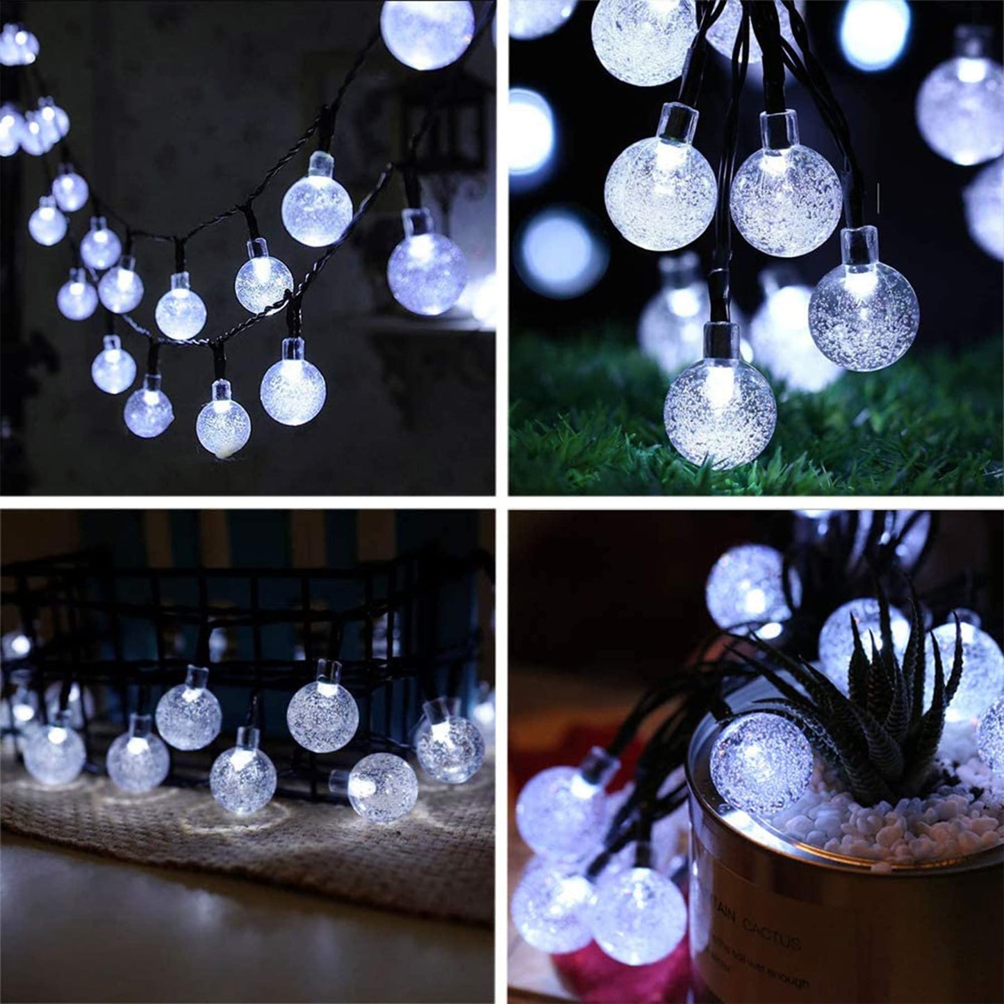 Lezonic Solar Fairy Lights Outdoor – 50 LED Waterproof String Lights