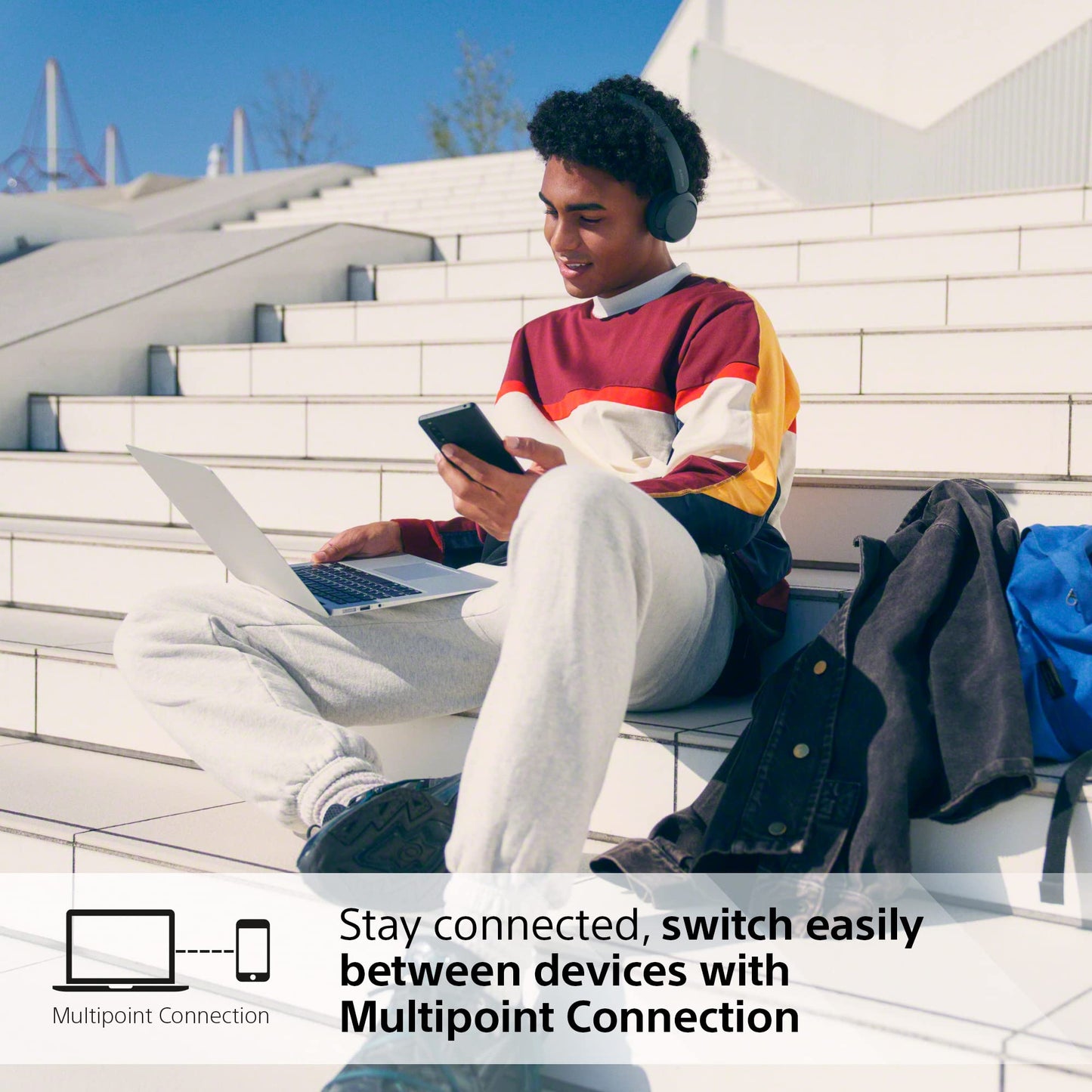 Sony Wireless Bluetooth Headphones - up to 50 Hours Battery Life with Quick Charge, On-ear style