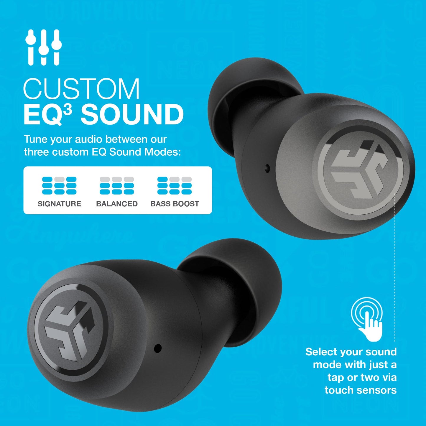 JLab Go Air Pop True Wireless Earbuds, In Ear Headphones, Bluetooth Earphones, Ear Buds with 32H Playtime, Bluetooth Earbuds with Microphone, USB Charging Case, Dual Connect