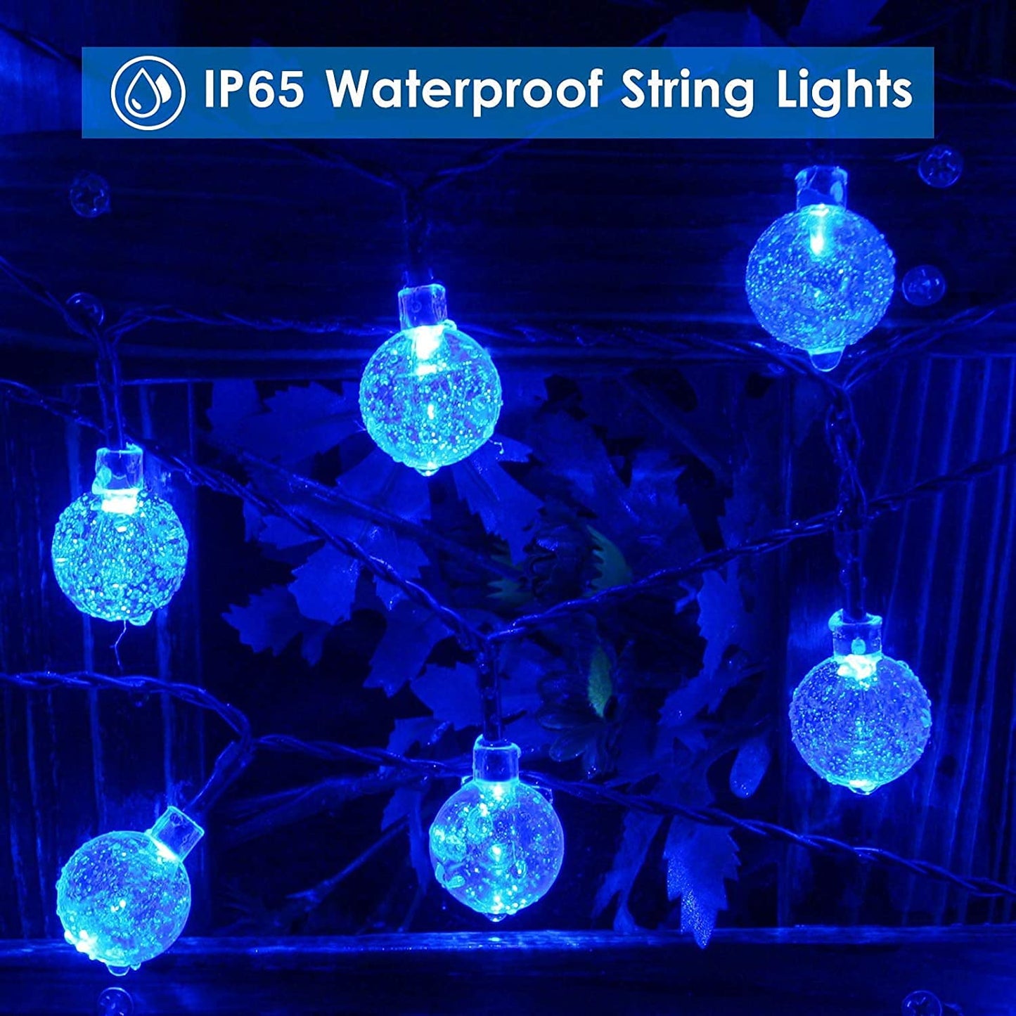 Lezonic Solar Fairy Lights Outdoor – 50 LED Waterproof String Lights