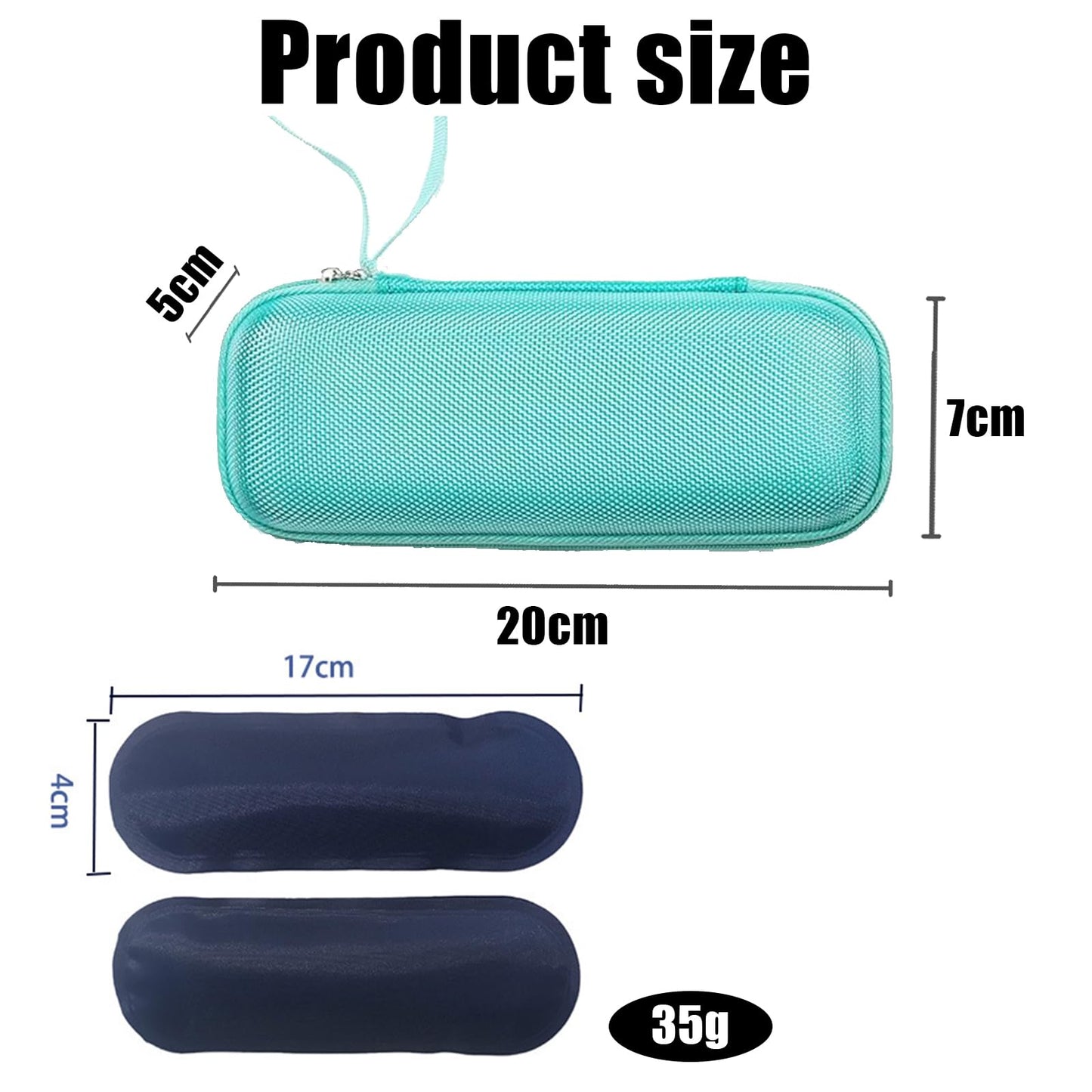 ARROMI Monjaro Insulin Cooler Travel Case – Diabetic Medicine Bag with 2 Ice Packs for Supplies (Blue)