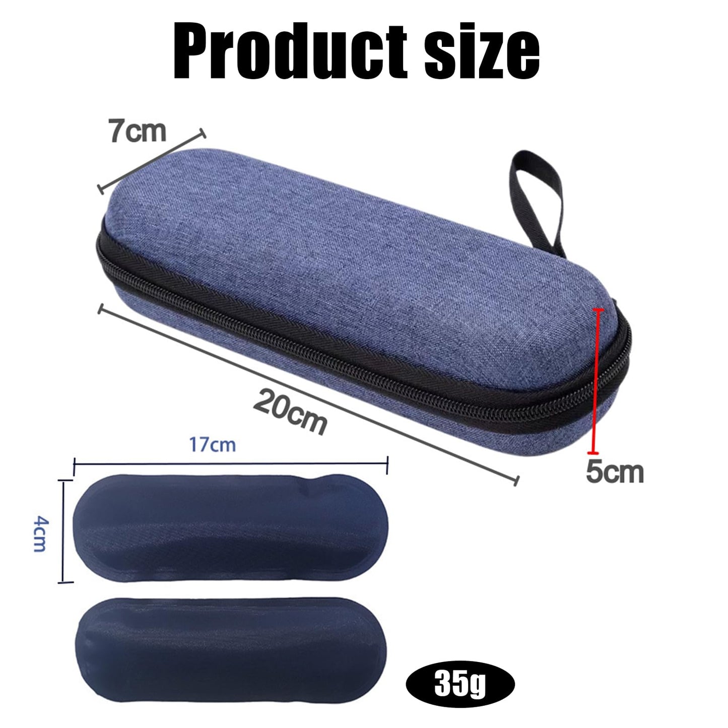 ARROMI Monjaro Insulin Cooler Travel Case – Diabetic Medicine Bag with 2 Ice Packs for Supplies (Blue)