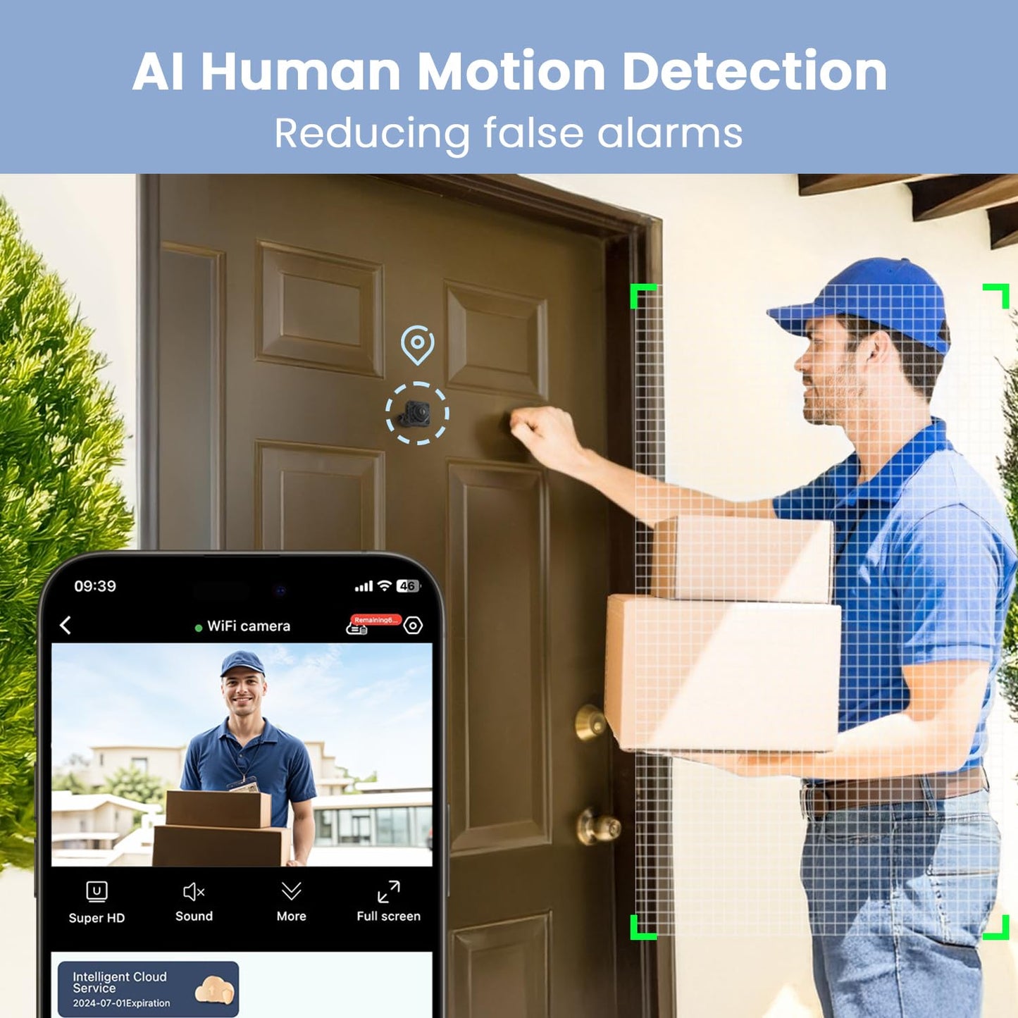 Bionadro Mini Spy Camera WIFI Hidden | Magnetic Hidden Camera, FREE Cloud Storage, Motion Detection & Night Vision for Indoor/Home