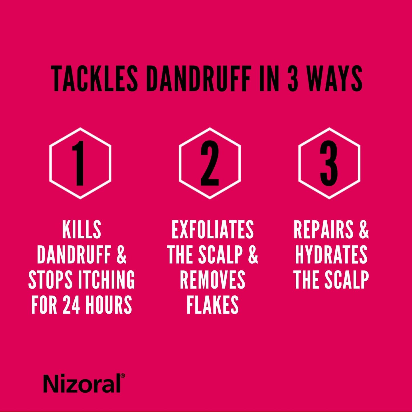 Nizoral Anti-dandruff Shampoo, Treats and Prevents Dandruff, Suitable for Dry Flaky and Itchy Scalp, Contains Ketoconazole - 60ml