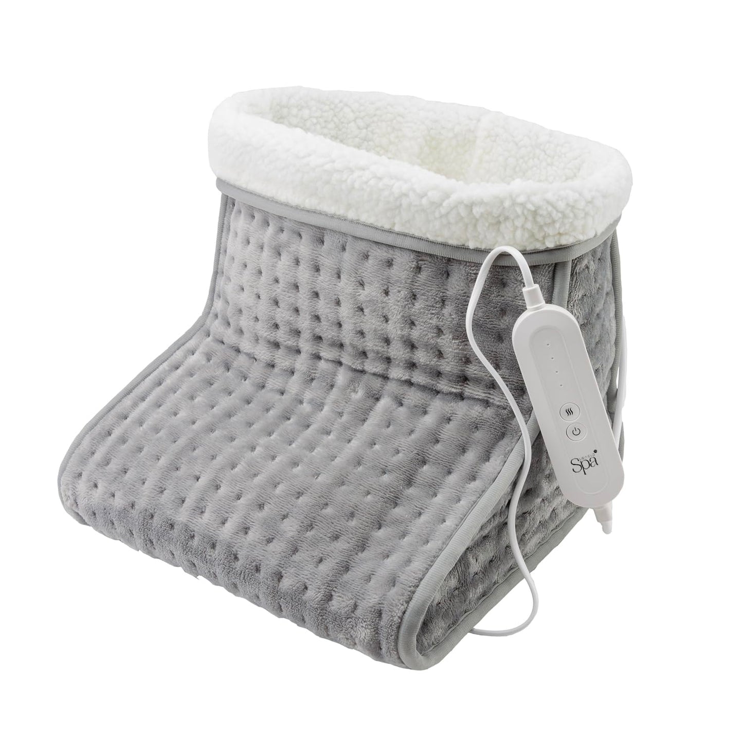 Sensio Spa Pedicure Foot Massager Bath – Heat, Bubbles & 9 Massage Accessories for Ultimate Home Foot Therapy, White & Purple