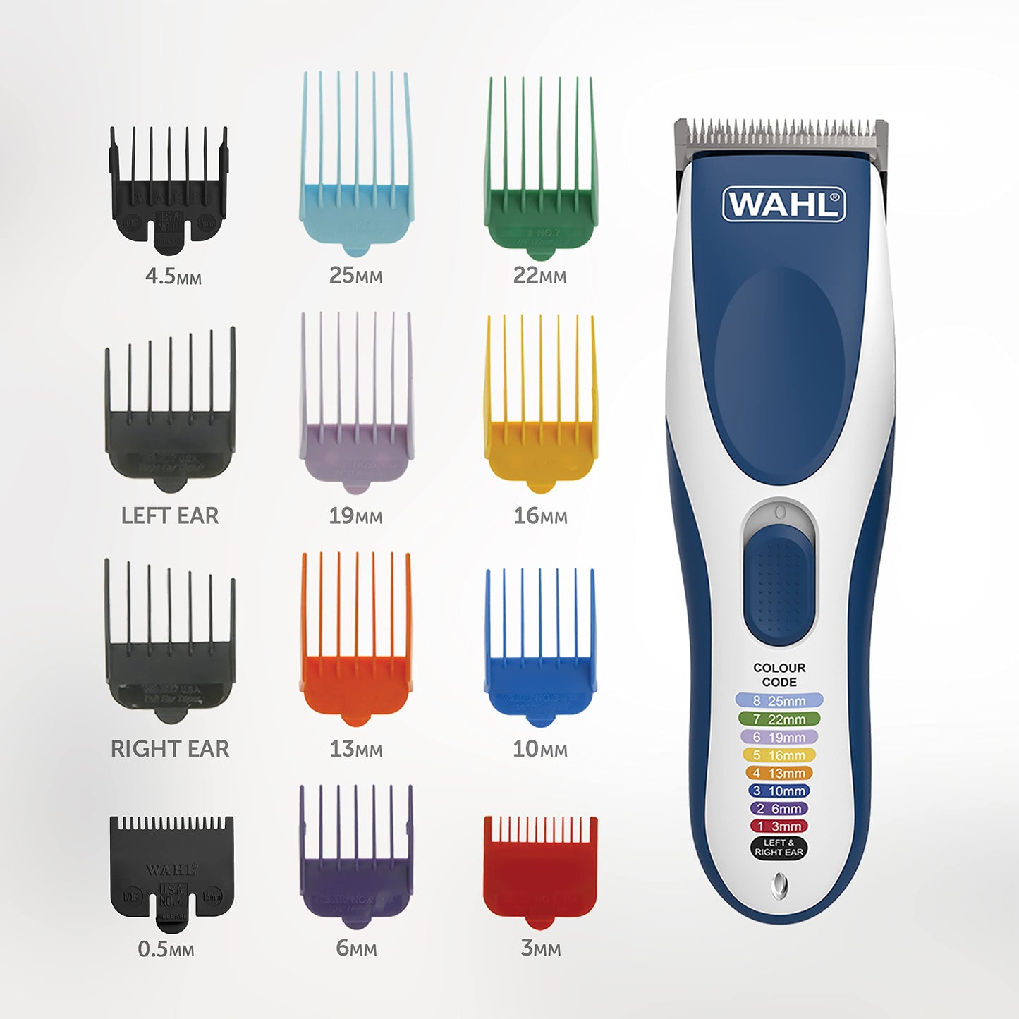 Wahl Colour Pro Cordless Combi Kit – Men’s Hair Clippers with Beard Trimmer & Head Shaver, Easy-to-Use Grooming Kit