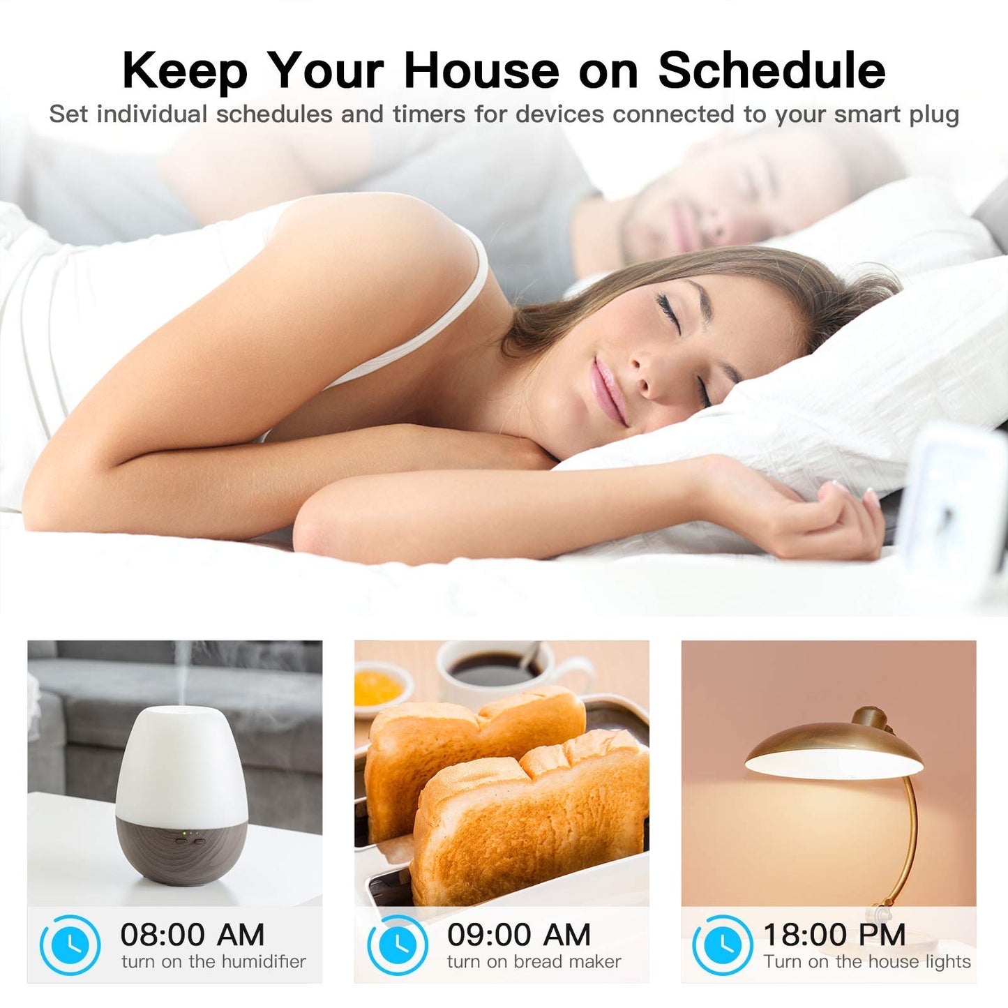 Smart Plug Alexa Plugs, Aoycocr Smart Socket with WiFi & Bluetooth, Works with Amazon Alexa Google Home, APP Remote Control Timer Switch WiFi Plug