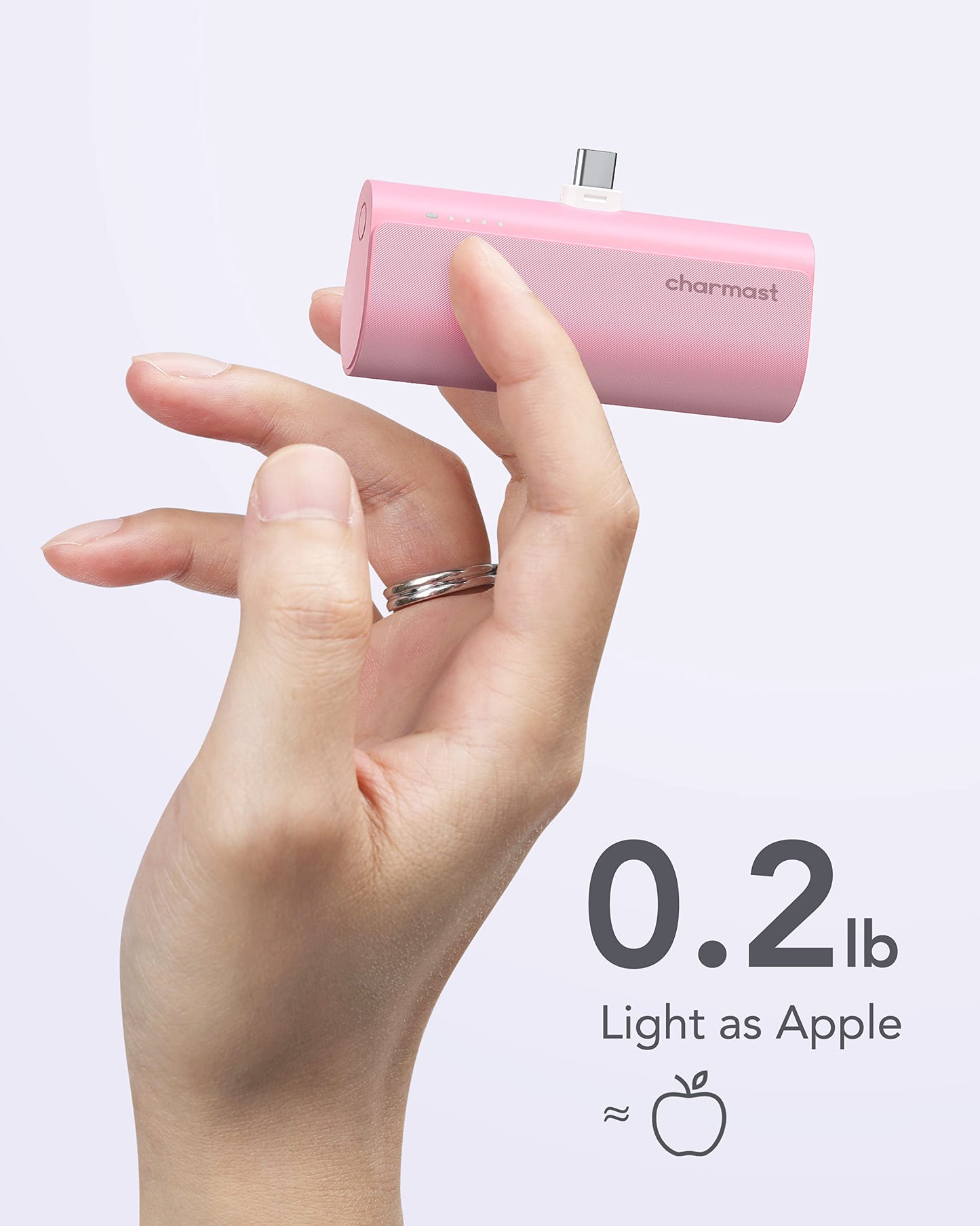 Charmast Mini Power Bank USB C 5000mAh,20W PD 18W QC USB C Battery Pack Quick Charge Portable Charger Compatible with USB C Phones Samsung Huawei,Pixel,LG,HTC,Moto,OnePlus