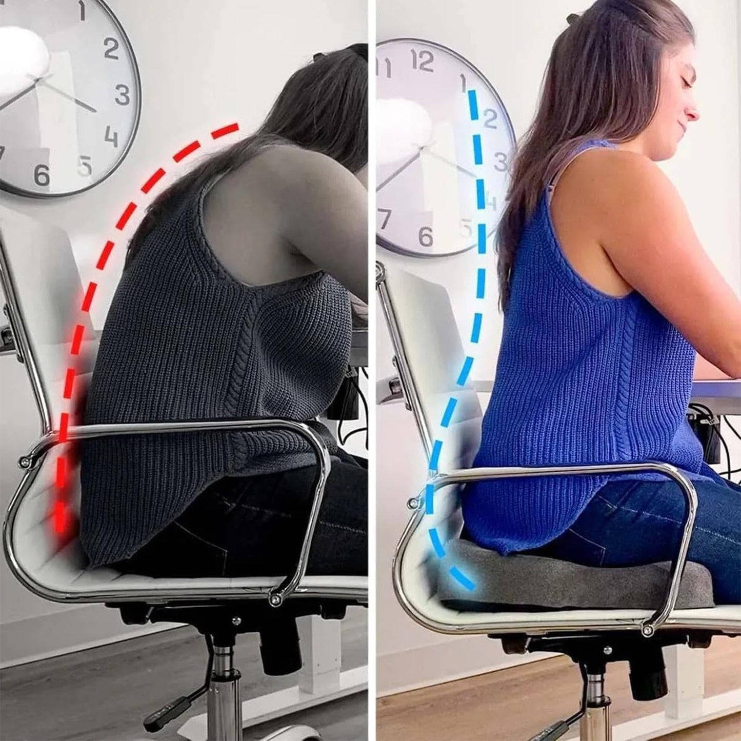 Qeepucak Outfany Ergoseat, Libiyi Outfany, Hilipert Ergoseat, Hilipert Memorys Foam Seat Cushion, Orthopedic Seat Cushion, for Long Sitting, Workers, Students for Studying, Writing