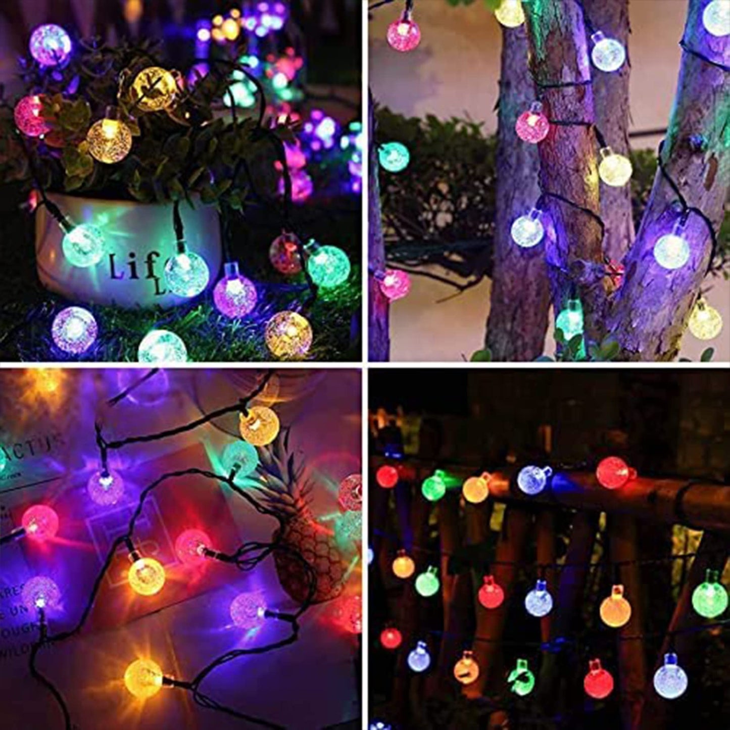 Lezonic Solar Fairy Lights Outdoor – 50 LED Waterproof String Lights