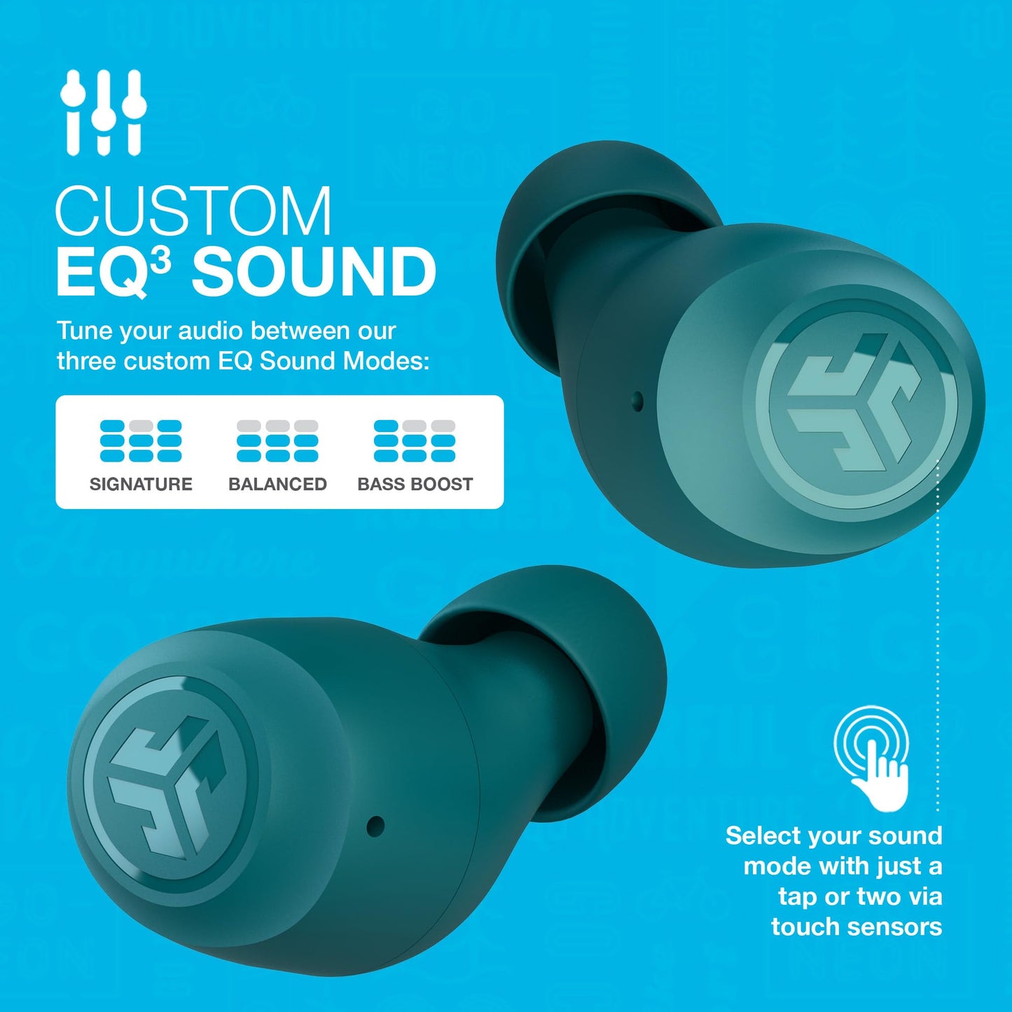 JLab Go Air Pop True Wireless Earbuds, In Ear Headphones, Bluetooth Earphones, Ear Buds with 32H Playtime, Bluetooth Earbuds with Microphone, USB Charging Case, Dual Connect