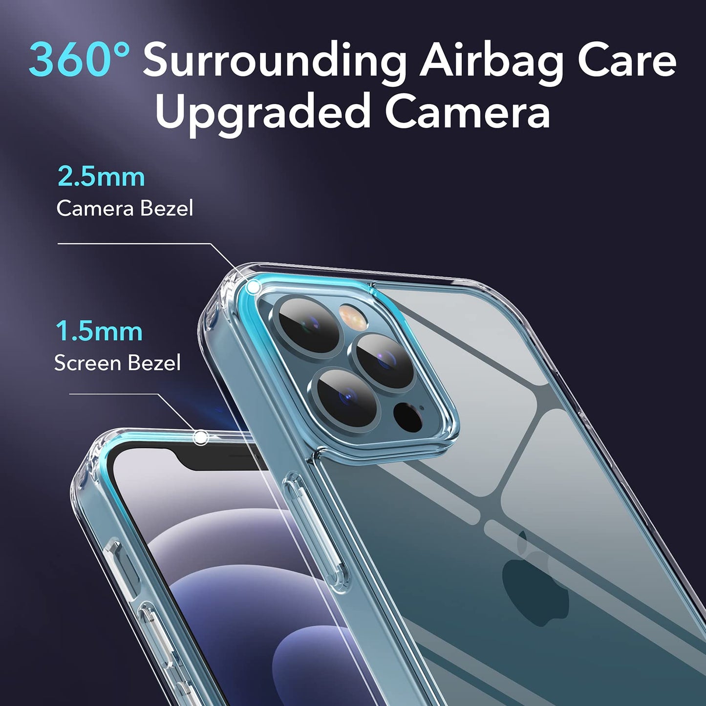 Vimiki Clear Designed for iPhone 15 Pro Max Case,Protective Bumper Hard PC Phone Cases, Thin Slim Fit Cover, Clear