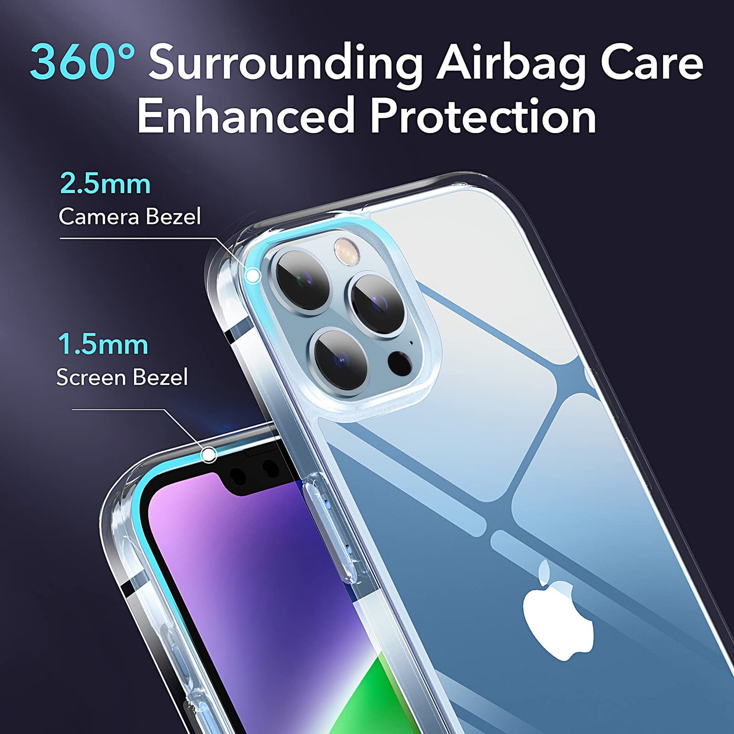 Vimiki Clear Designed for iPhone 15 Pro Max Case,Protective Bumper Hard PC Phone Cases, Thin Slim Fit Cover, Clear