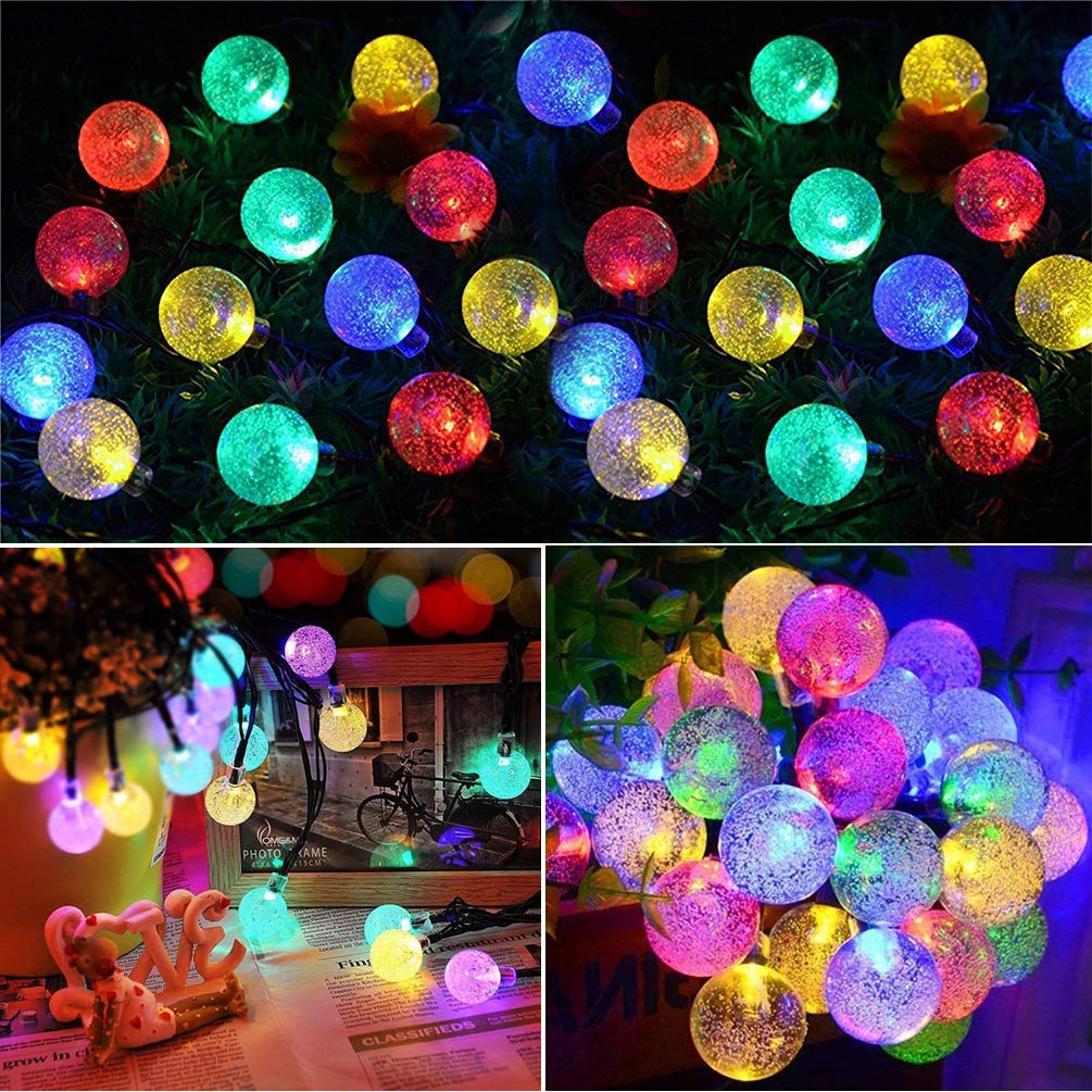 Lezonic Solar Fairy Lights Outdoor – 50 LED Waterproof String Lights
