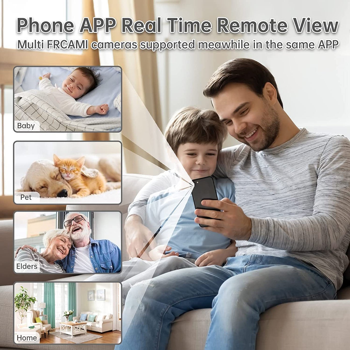 WiFi Camera 1080P HD Nanny Camera with Night Vision Motion Detection, Hidden Spy Home Security Nanny Cam Perfect Video for Indoor and Outdoor