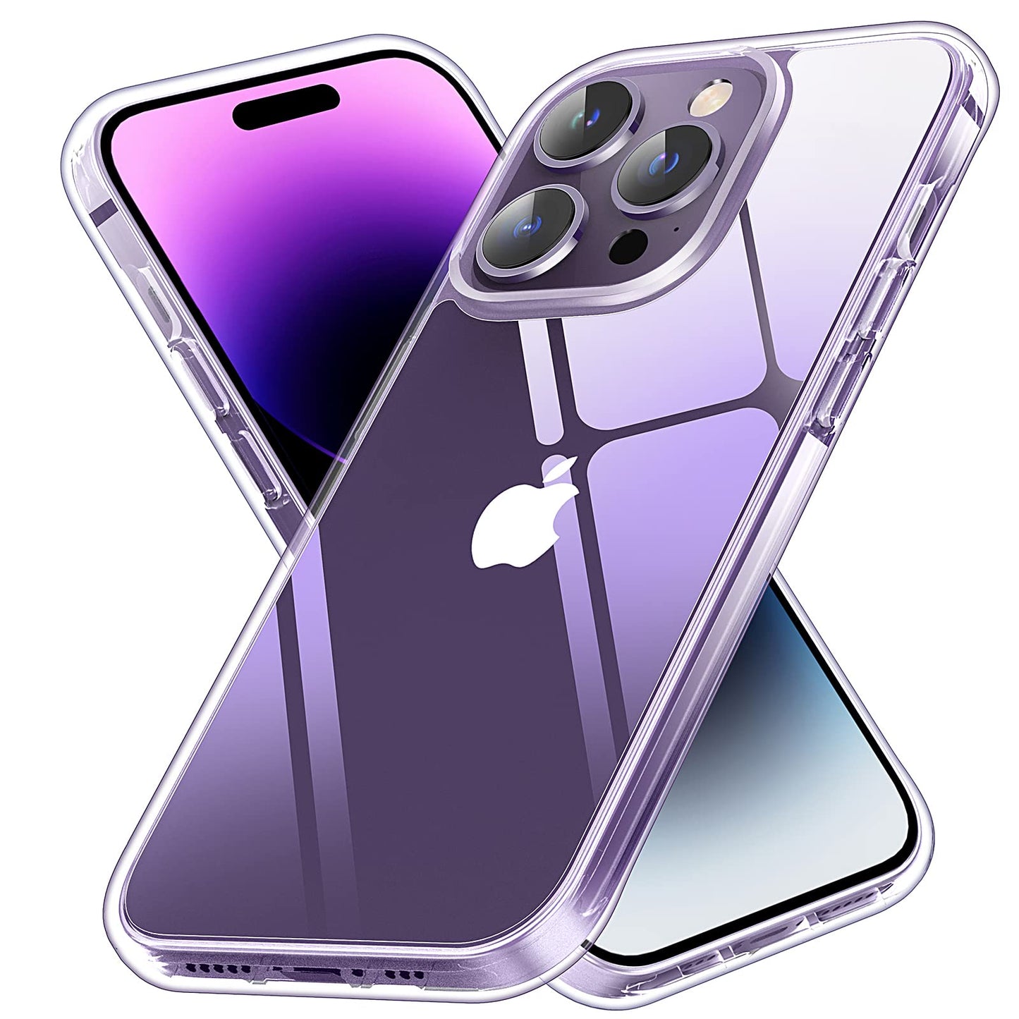 Vimiki Clear Designed for iPhone 15 Pro Max Case,Protective Bumper Hard PC Phone Cases, Thin Slim Fit Cover, Clear