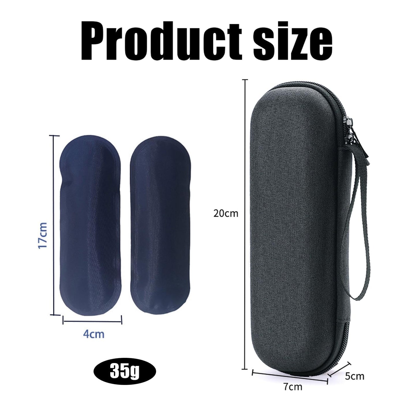 ARROMI Monjaro Insulin Cooler Travel Case – Diabetic Medicine Bag with 2 Ice Packs for Supplies (Blue)