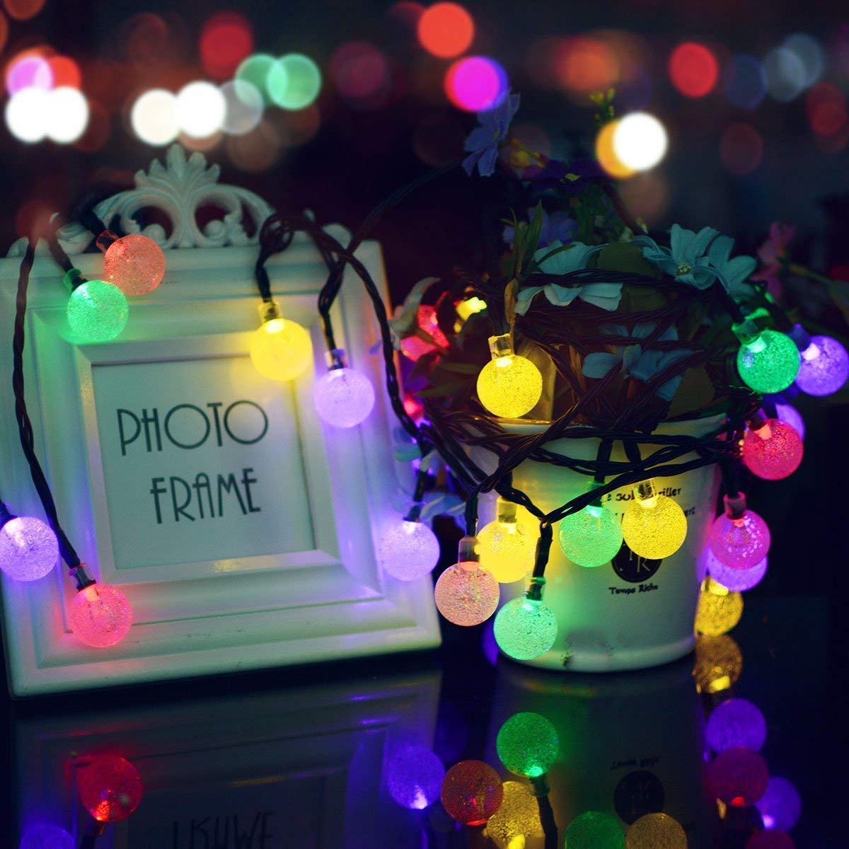 Lezonic Solar Fairy Lights Outdoor – 50 LED Waterproof String Lights