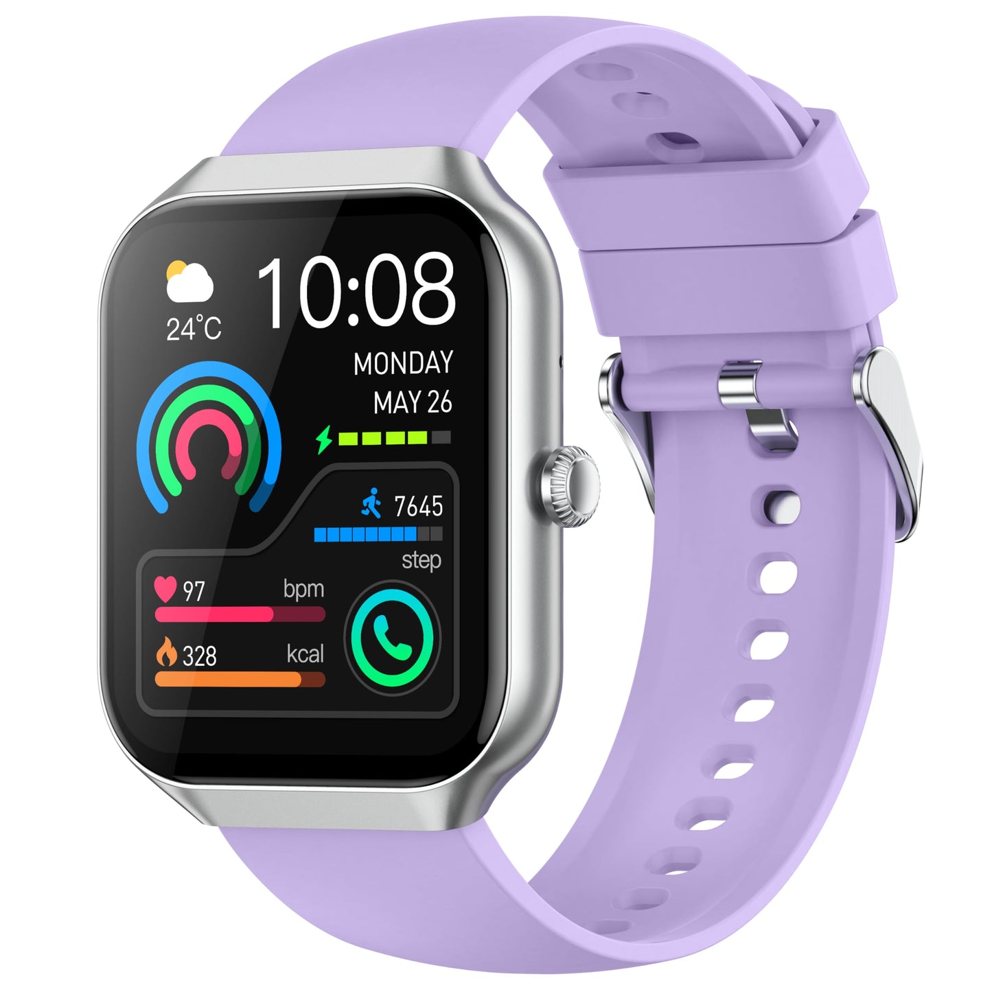 Smart Watch for Men Women Answer/Make Calls, 1.96" Fitness with Step Counter Heart Rate Sleep Monitor, Fitness Sports Activity Waterproof, Smartwatches for Android IOS