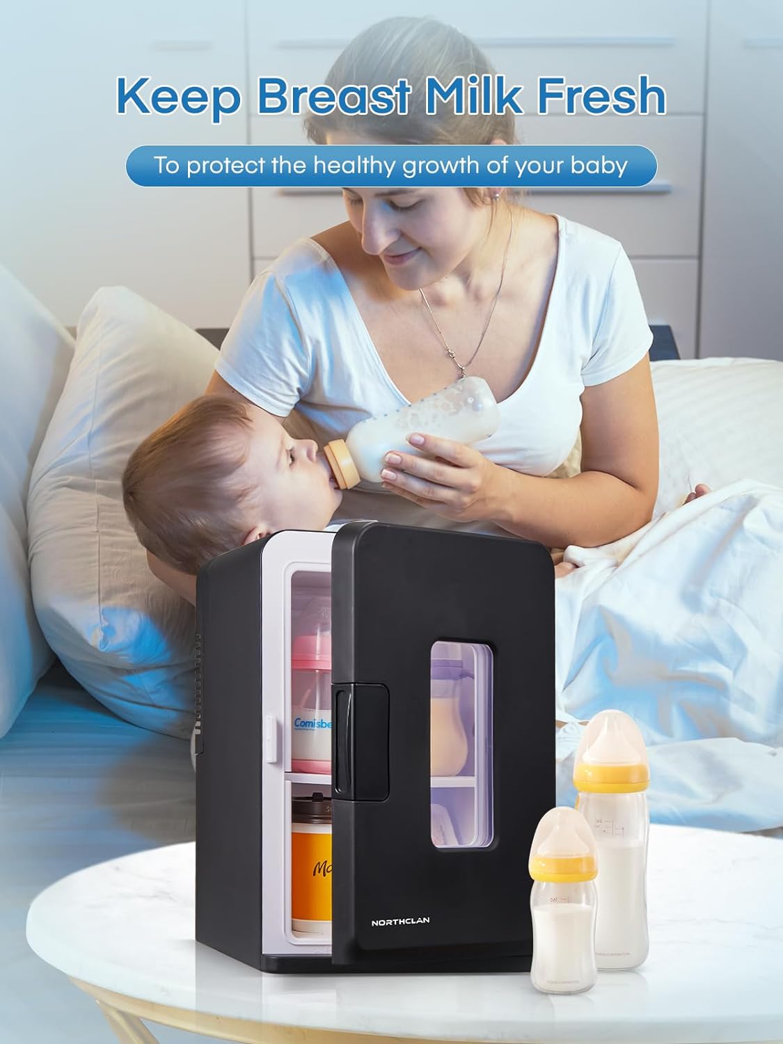 Mini Fridge 15L – Small DC Powered Cooler & Warmer for Bedroom, Car, Office, Travel, Holds 21 Cans, Perfect for Beauty & Drinks