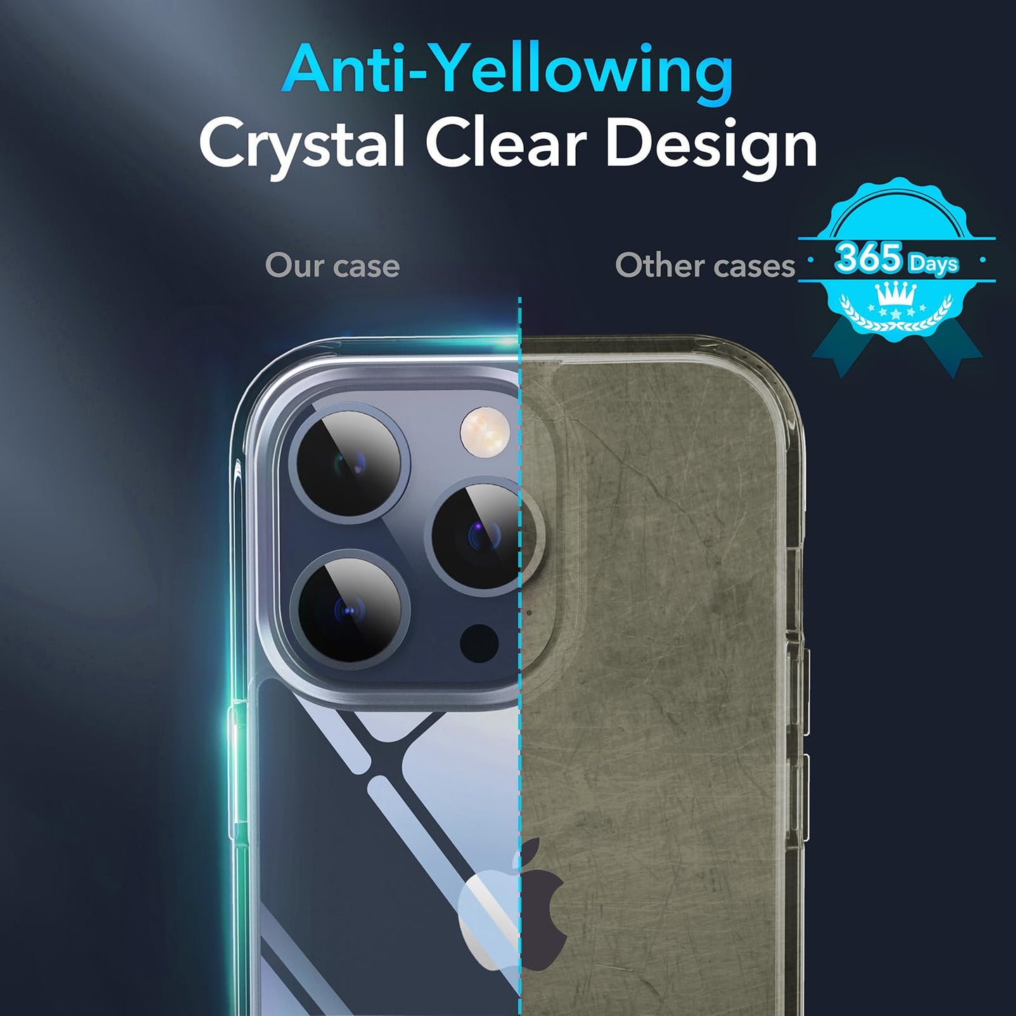 Vimiki Clear Designed for iPhone 15 Pro Max Case,Protective Bumper Hard PC Phone Cases, Thin Slim Fit Cover, Clear