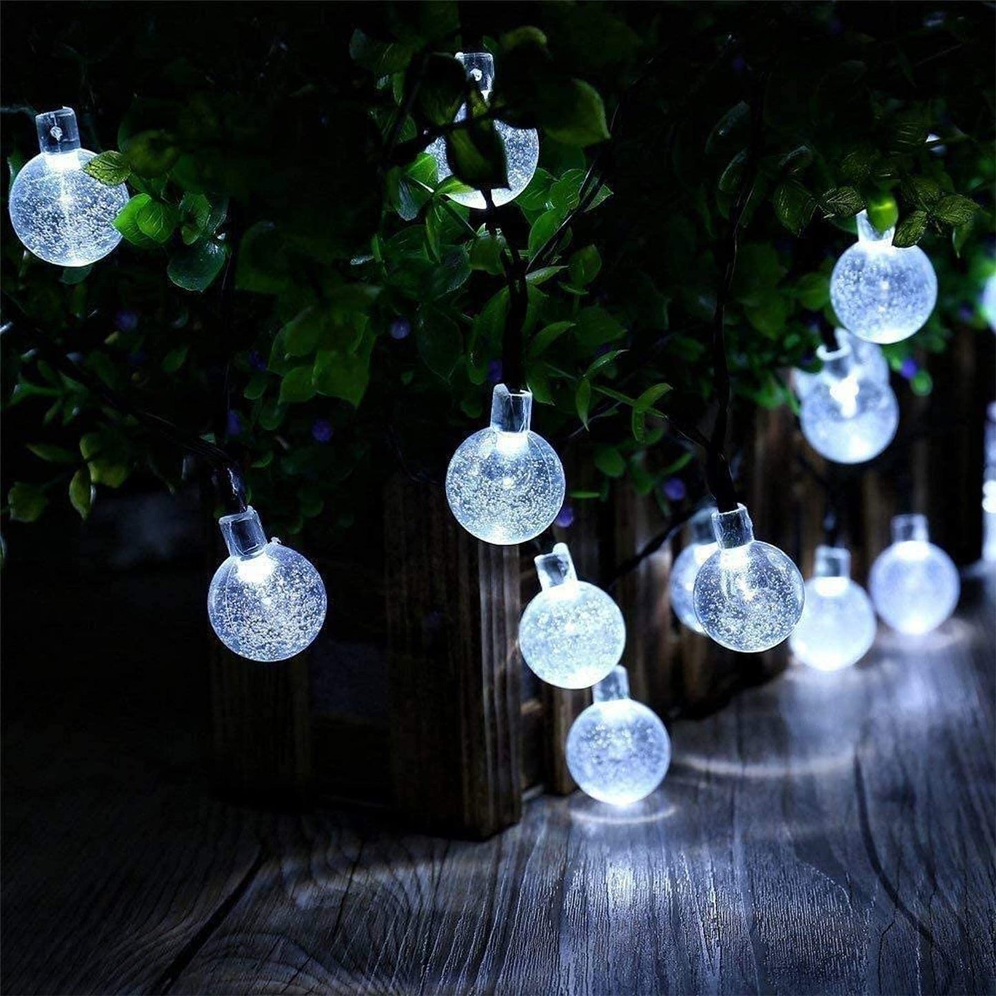Lezonic Solar Fairy Lights Outdoor – 50 LED Waterproof String Lights