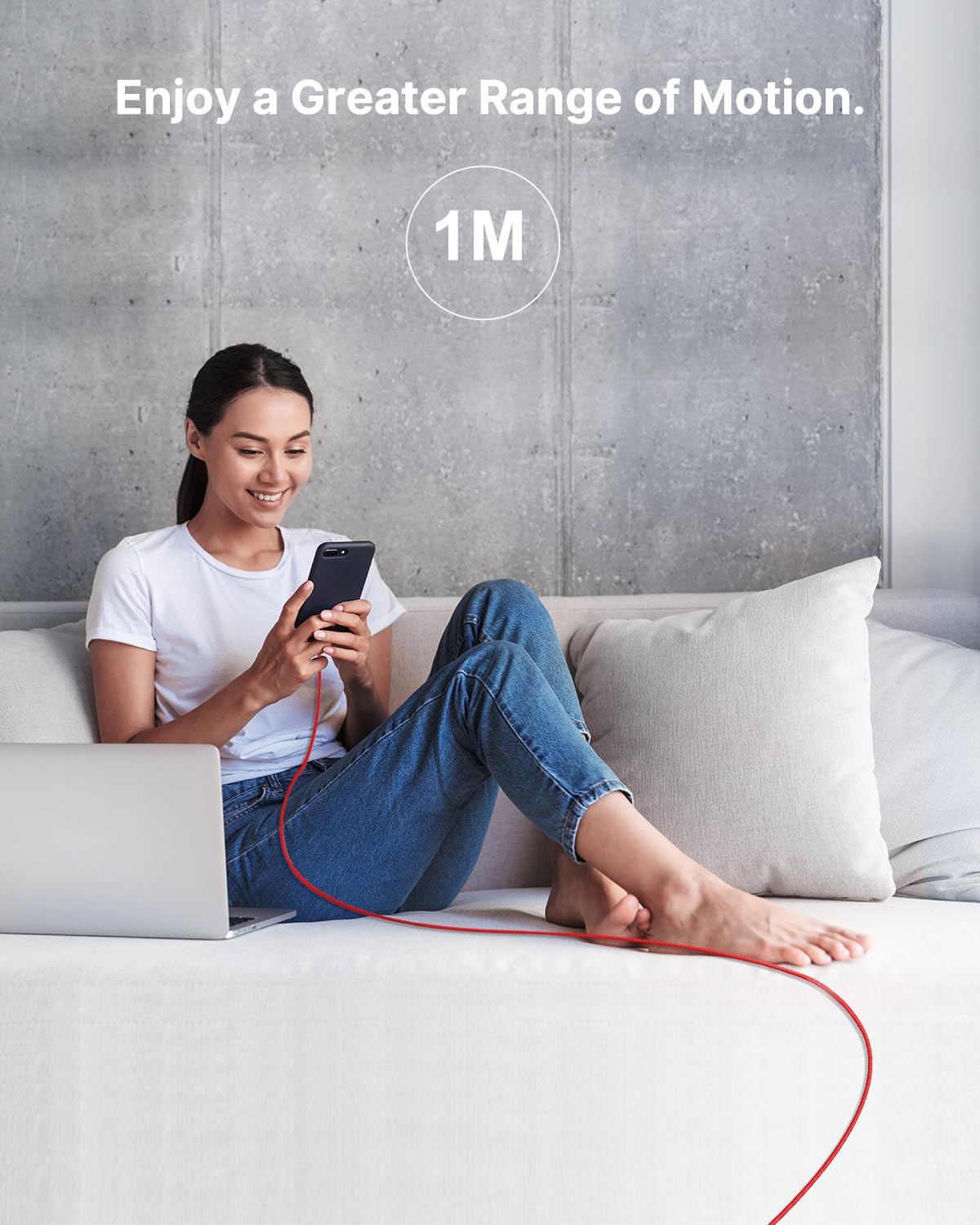 Aioneus iPhone Charger Cable 2M, MFi Certified Lightning Fast Charging Cable Lead Nylon Lightning to USB Cable for iPhone 14 13 12 11 Pro Max XS XR X 8 7 6 Plus 5 SE