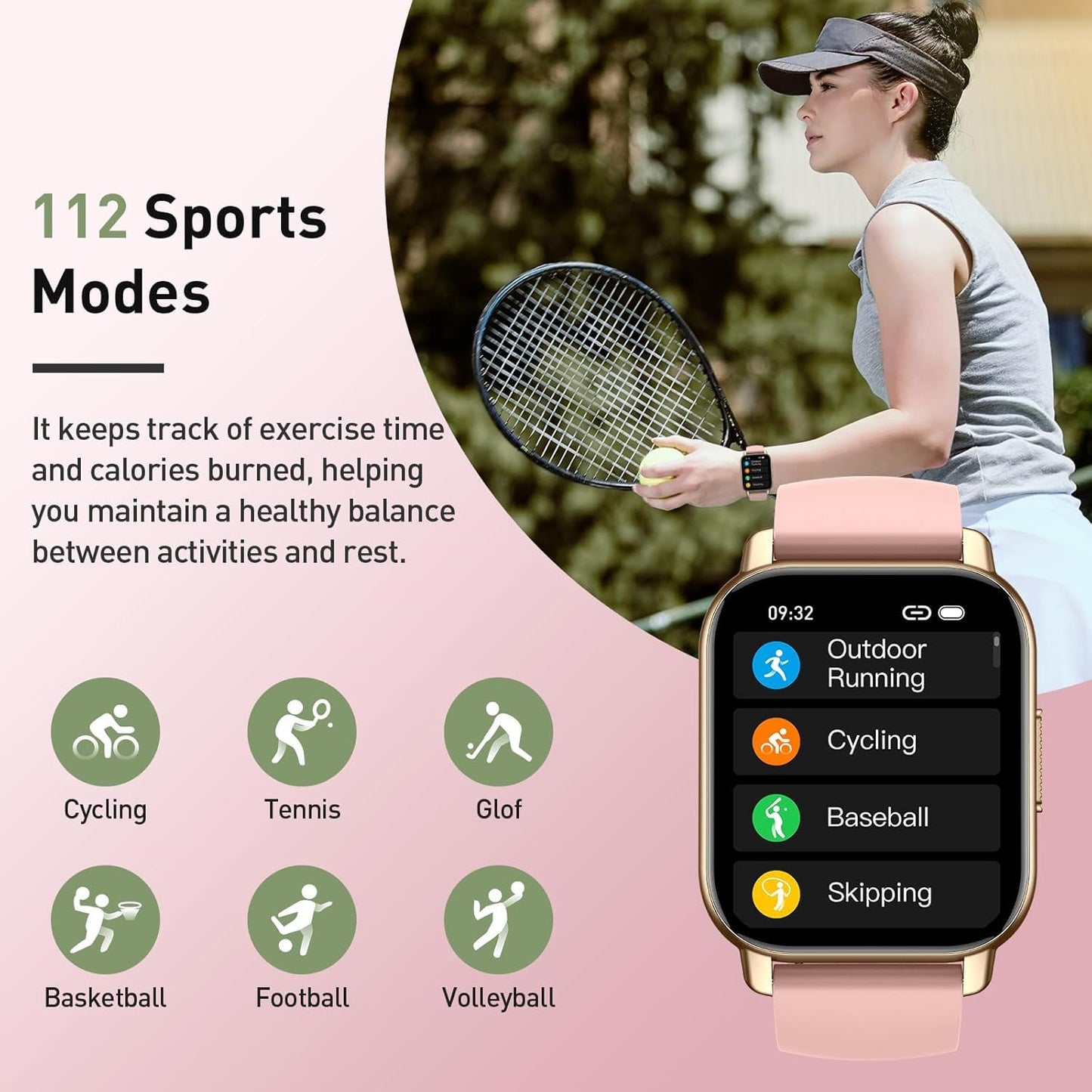 Smart Watch for Men & Women with Call Function, 1.95" HD Display, Heart Rate, SpO2, Sleep Tracker, 100+ Sports Modes, IP68 Waterproof Fitness Tracker for Android & iOS