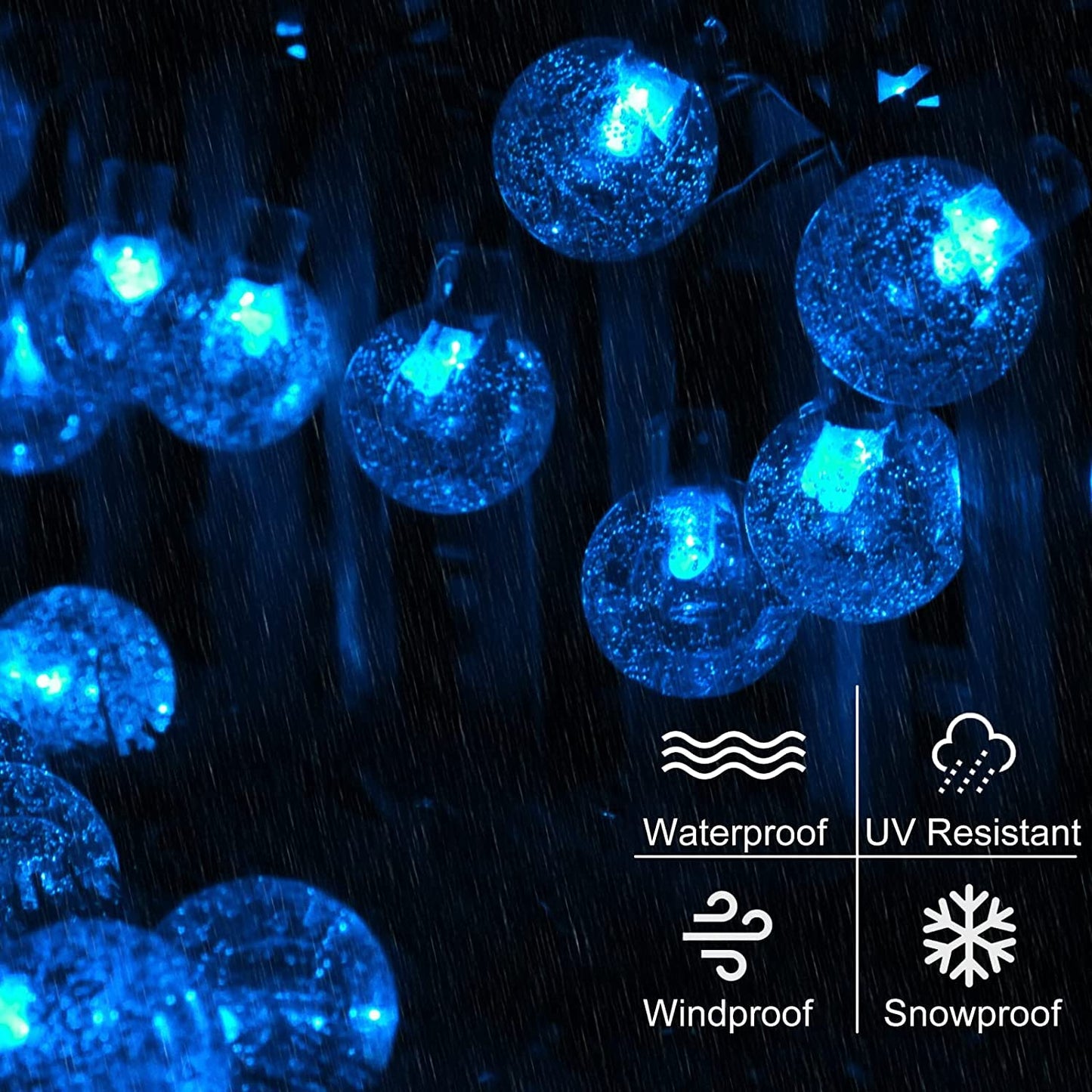 Lezonic Solar Fairy Lights Outdoor – 50 LED Waterproof String Lights