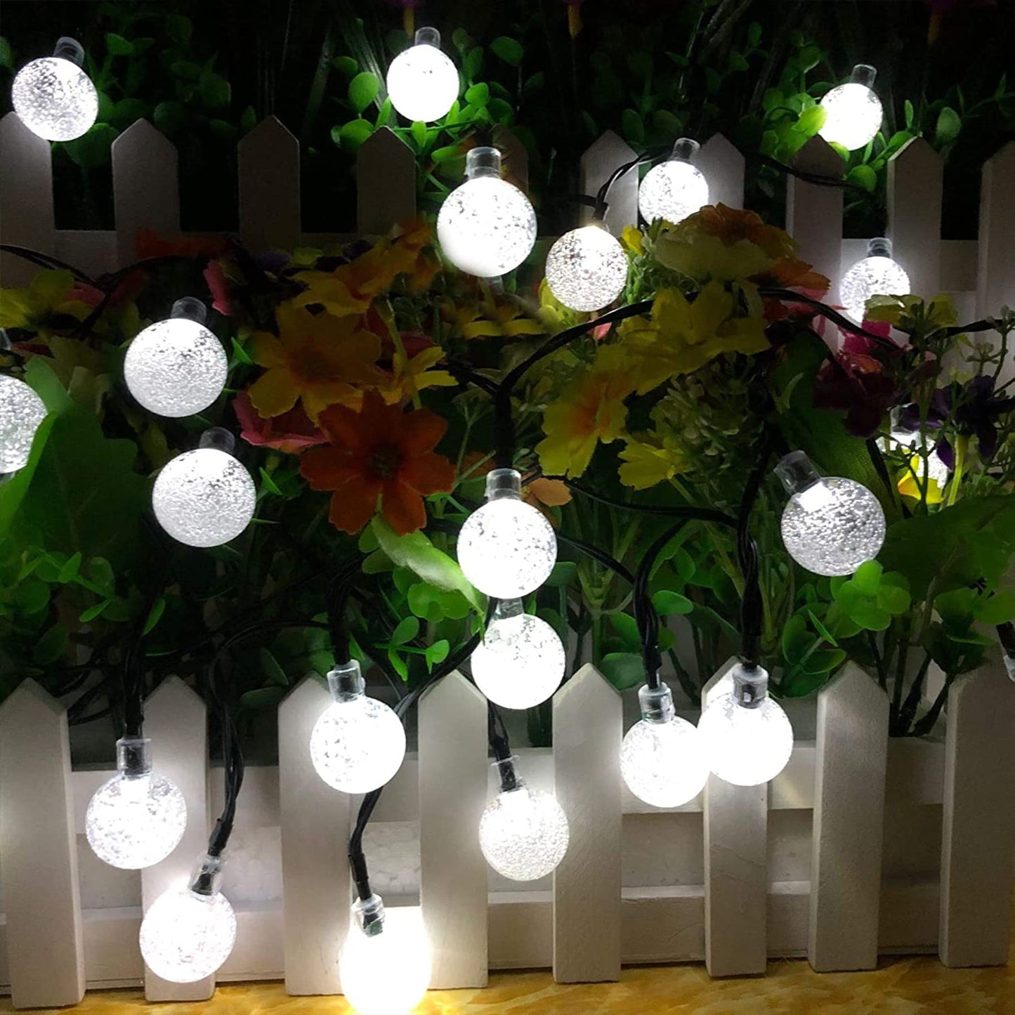 Lezonic Solar Fairy Lights Outdoor – 50 LED Waterproof String Lights
