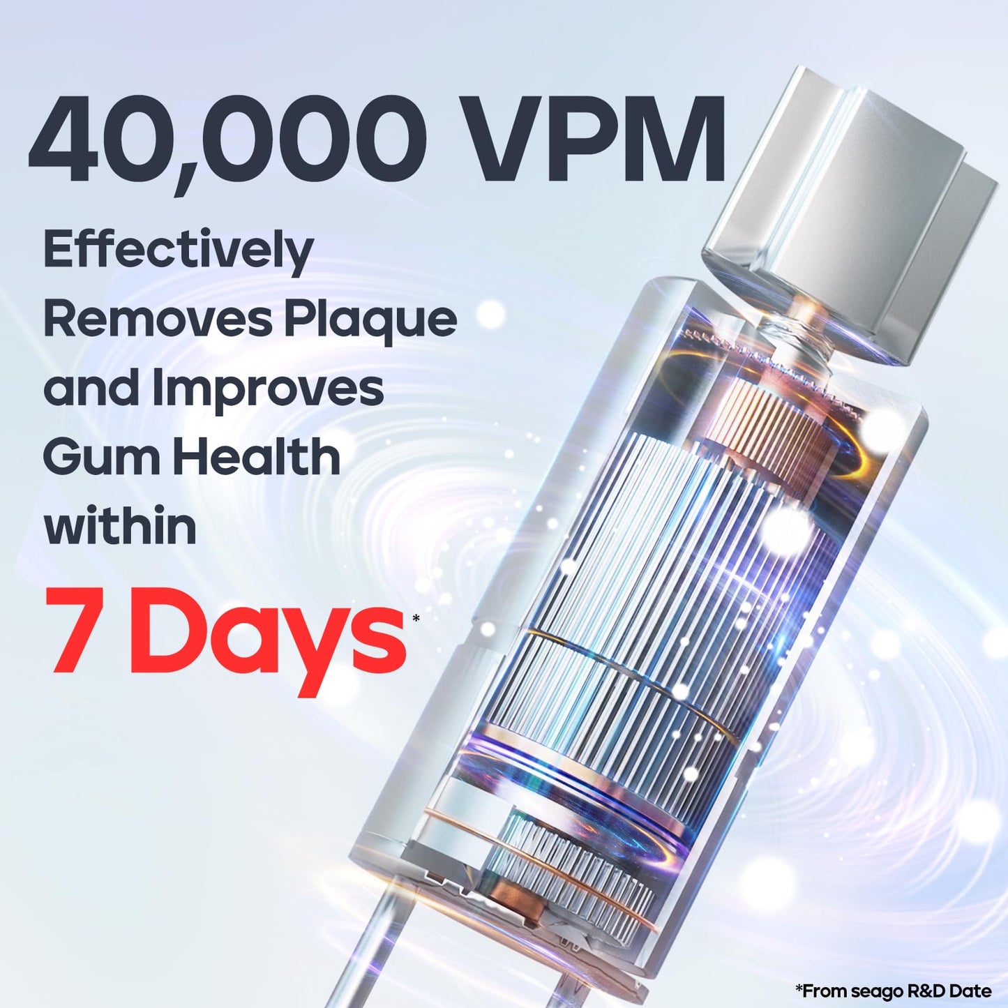 Electric Toothbrush with 8 Brush Heads – 40,000 VPM Sonic Power, Rechargeable, 5 Cleaning Modes, Teeth Whitening Gift Set (Black)