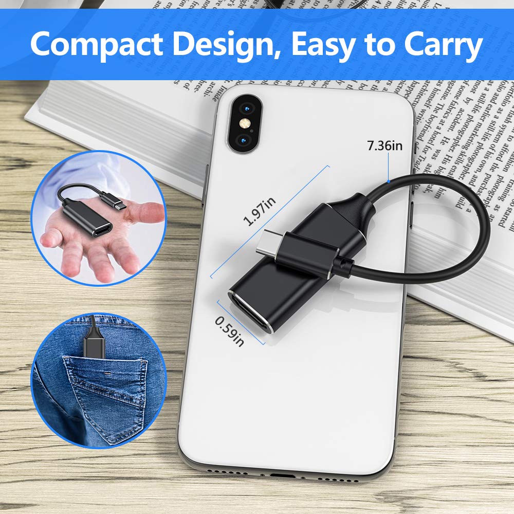 USB C to HDMI Adapter, Type c to HDMI 4K with Video Audio Output for iPhone 15,MacBook Pro Samsung Note, Huawei Mate