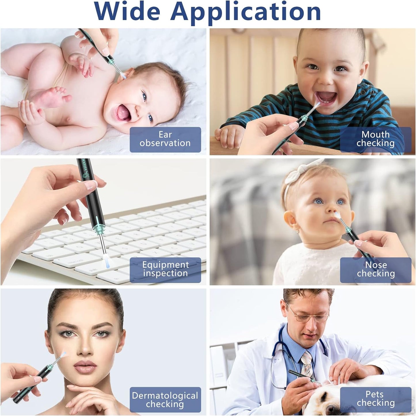 VITCOCO Wireless Ear Wax Removal Kit with 1920P FHD Camera, Waterproof Otoscope & 8PCS Ear Spoons