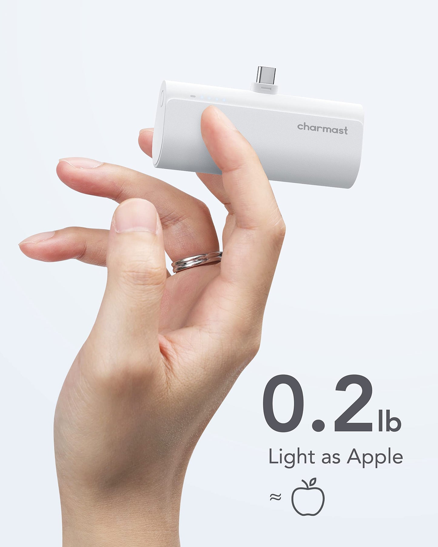Charmast Mini Power Bank USB C 5000mAh,20W PD 18W QC USB C Battery Pack Quick Charge Portable Charger Compatible with USB C Phones Samsung Huawei,Pixel,LG,HTC,Moto,OnePlus