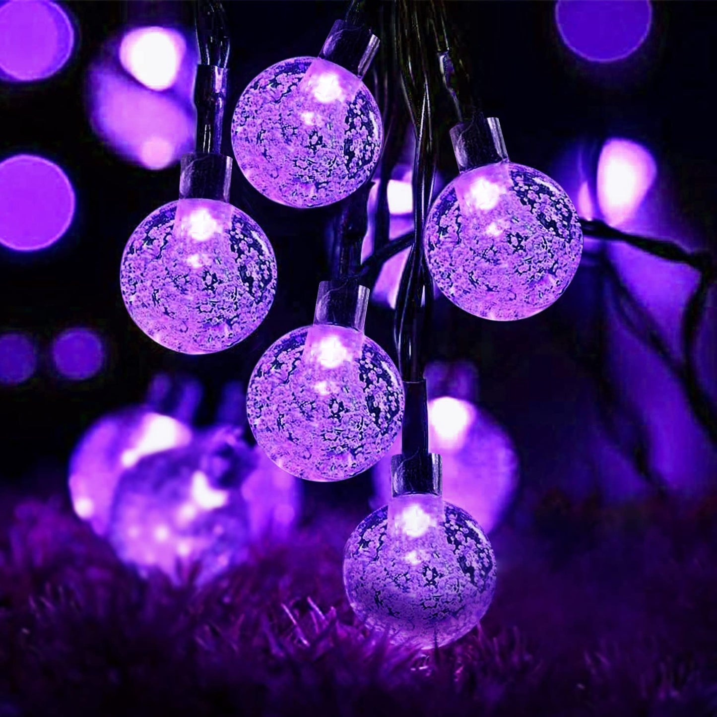 Lezonic Solar Fairy Lights Outdoor – 50 LED Waterproof String Lights