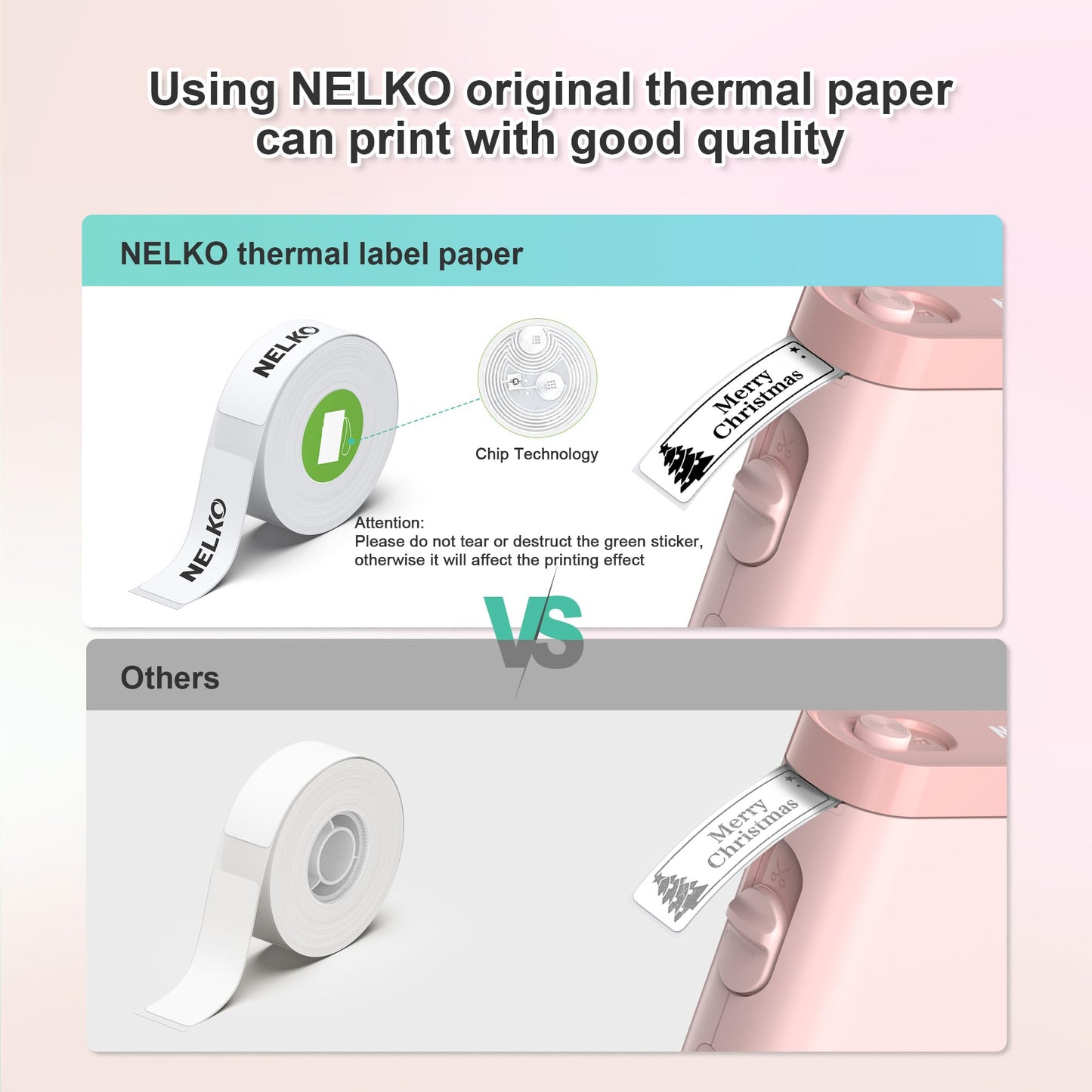 Nelko Label Maker Machine P21 – Bluetooth Portable Label Printer with Tape, Mini Wireless Sticker Maker for Organizing, Barcode, Home & Office – White
