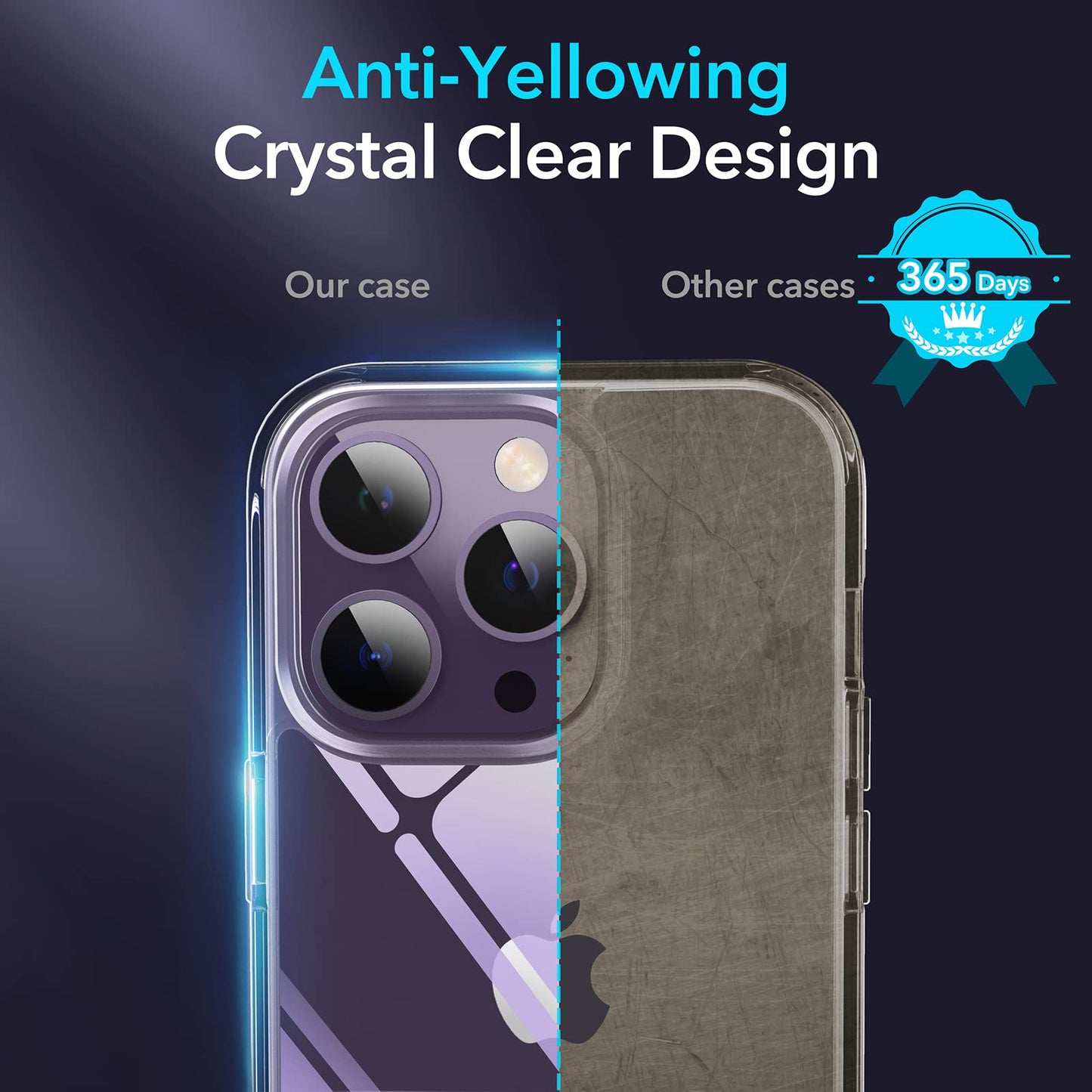 Vimiki Clear Designed for iPhone 15 Pro Max Case,Protective Bumper Hard PC Phone Cases, Thin Slim Fit Cover, Clear