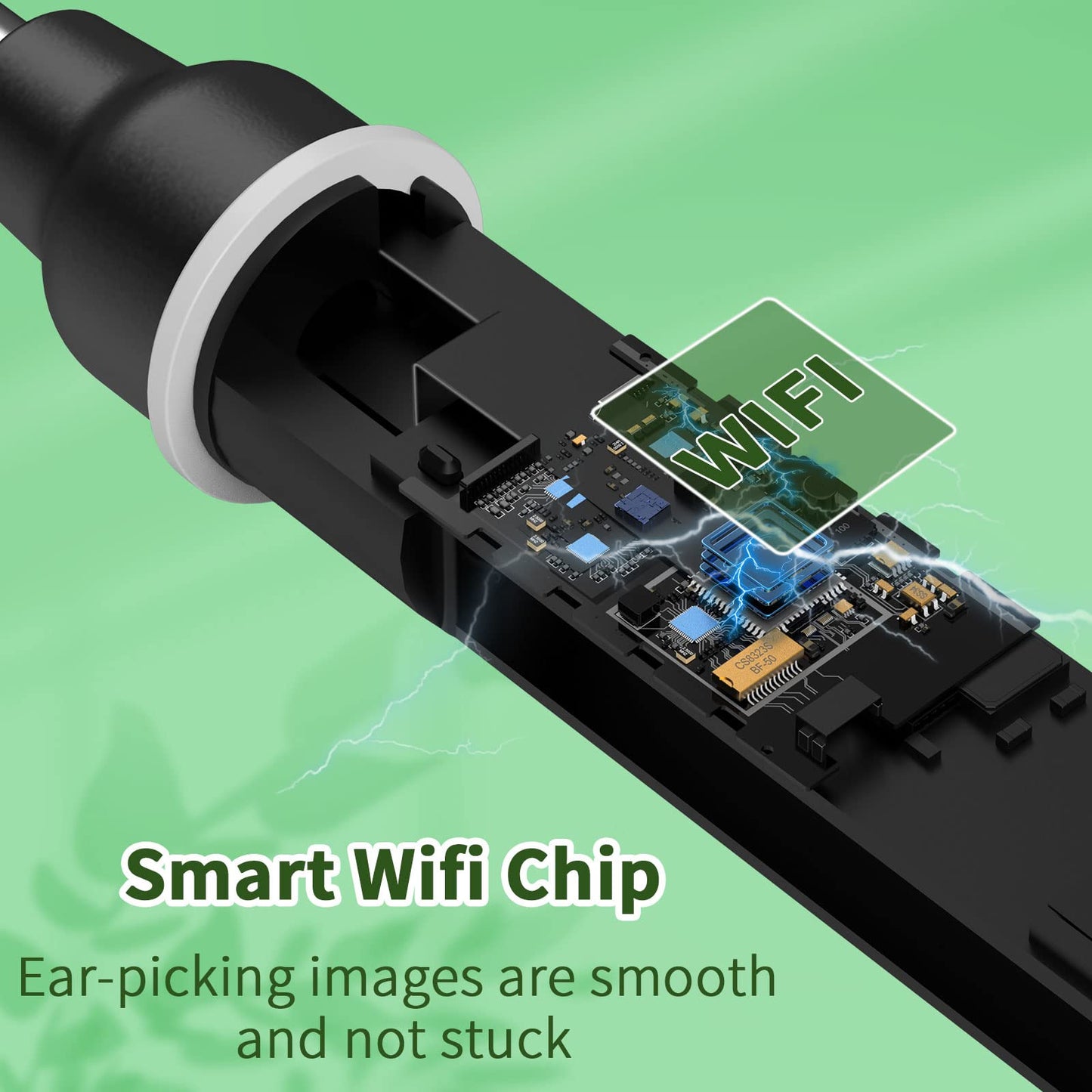 VITCOCO Ear Wax Removal Kit with 1920P HD Camera – Visual Ear Cleaner Otoscope with 6 LED Lights, 3mm Lens, Ear Cleaning Tool for iPhone, iPad & Android