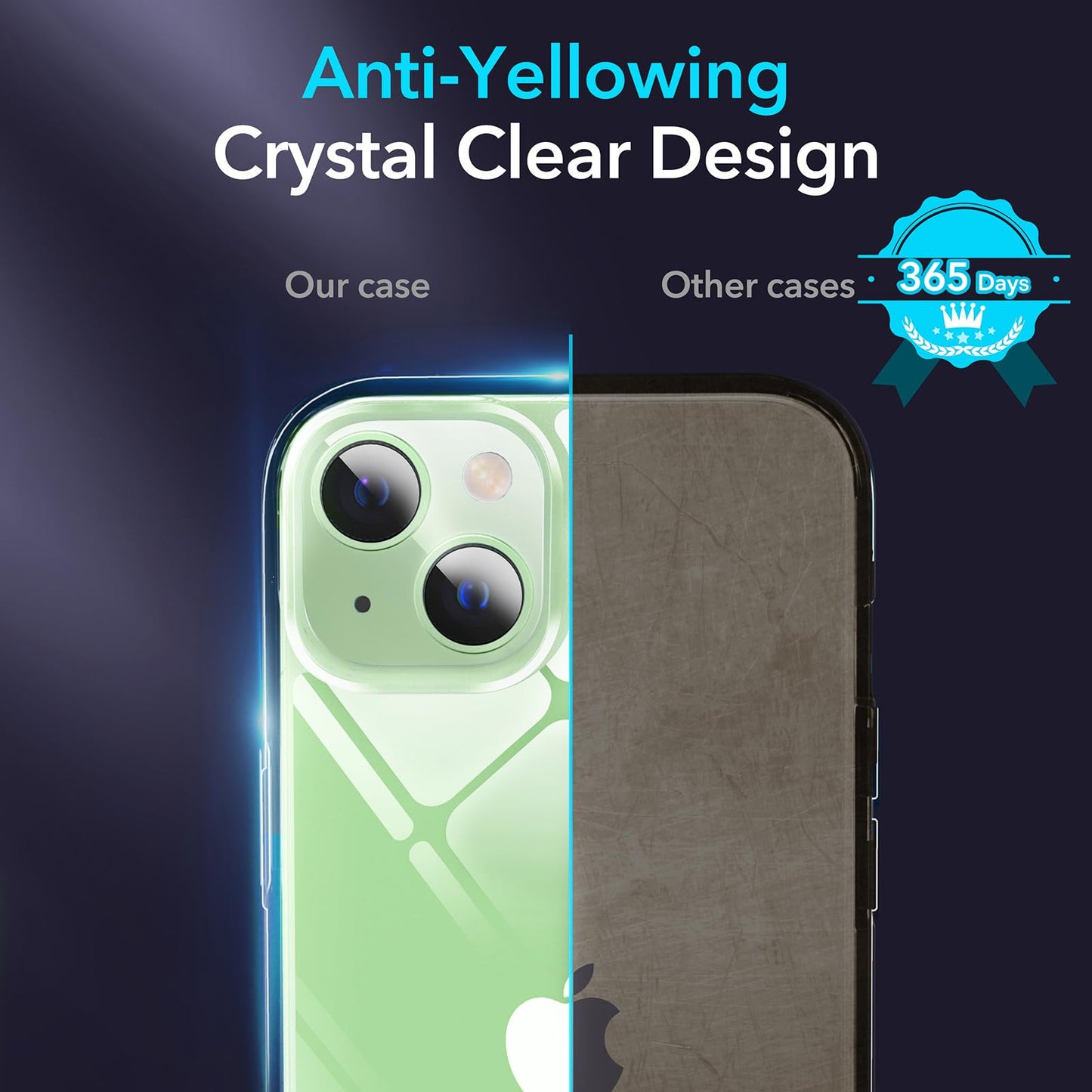 Vimiki Clear Designed for iPhone 15 Pro Max Case,Protective Bumper Hard PC Phone Cases, Thin Slim Fit Cover, Clear