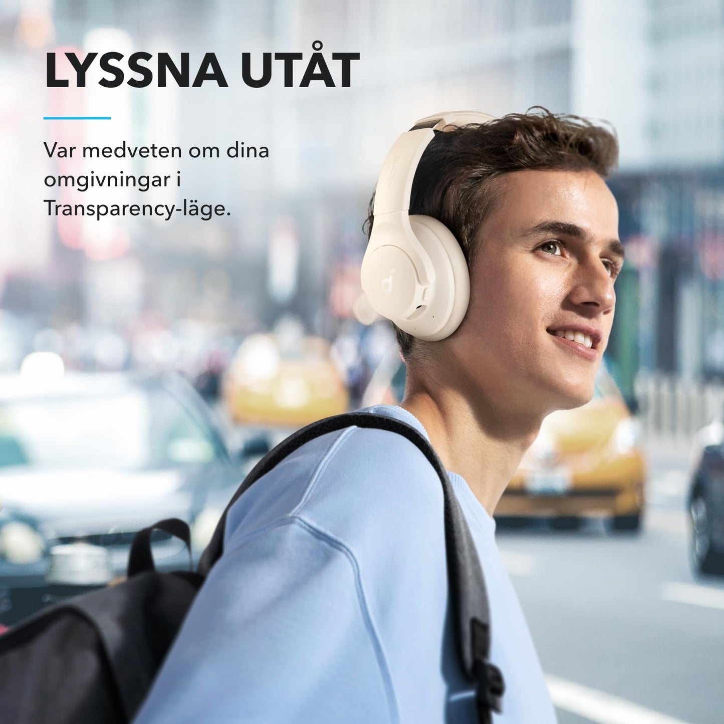 Soundcore by Anker Hybrid Active Noise Cancelling Wireless Over-Ear Headphones – Foldable Bluetooth with Hi-Res Audio, Powerful Bass & Customizable App Controls