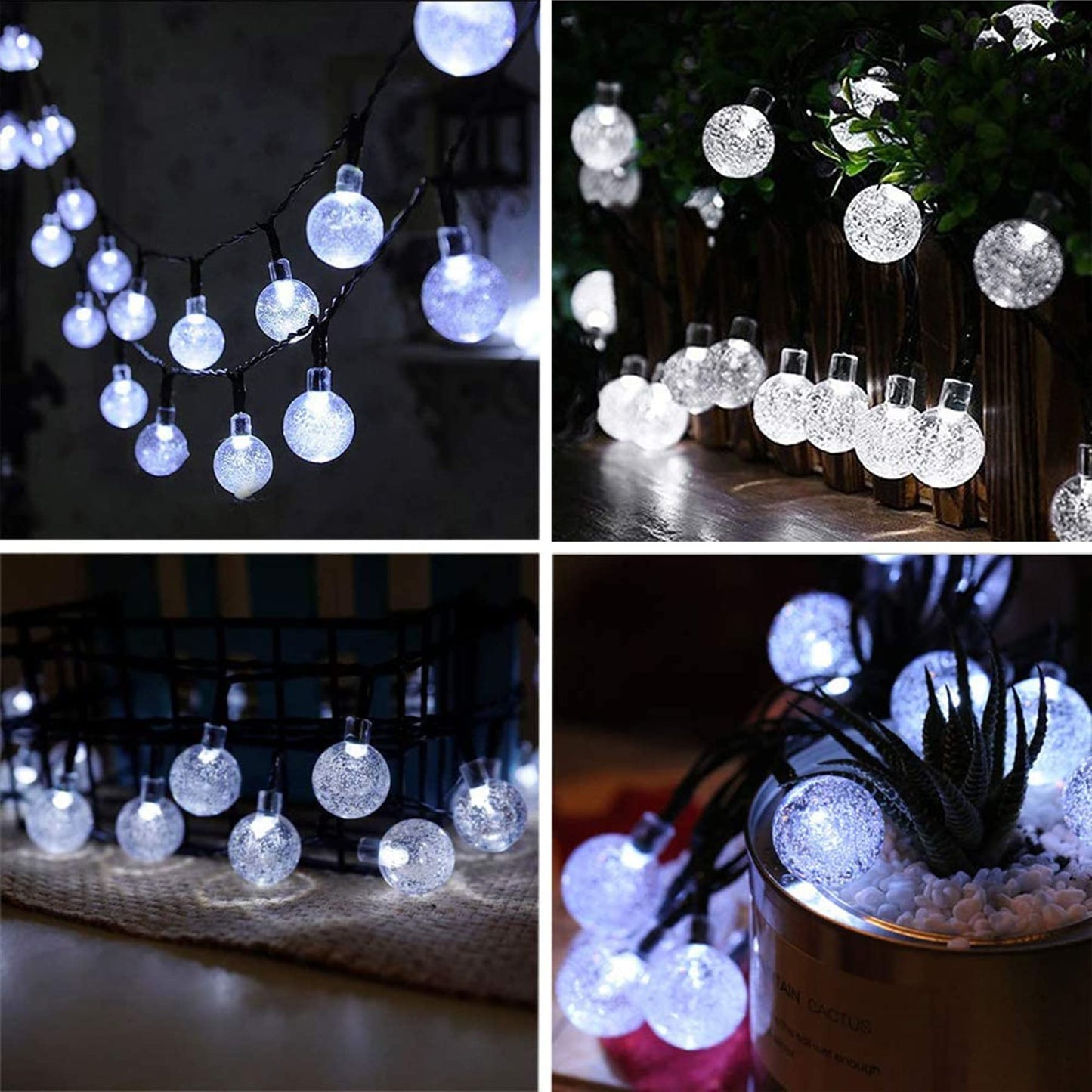 Lezonic Solar Fairy Lights Outdoor – 50 LED Waterproof String Lights
