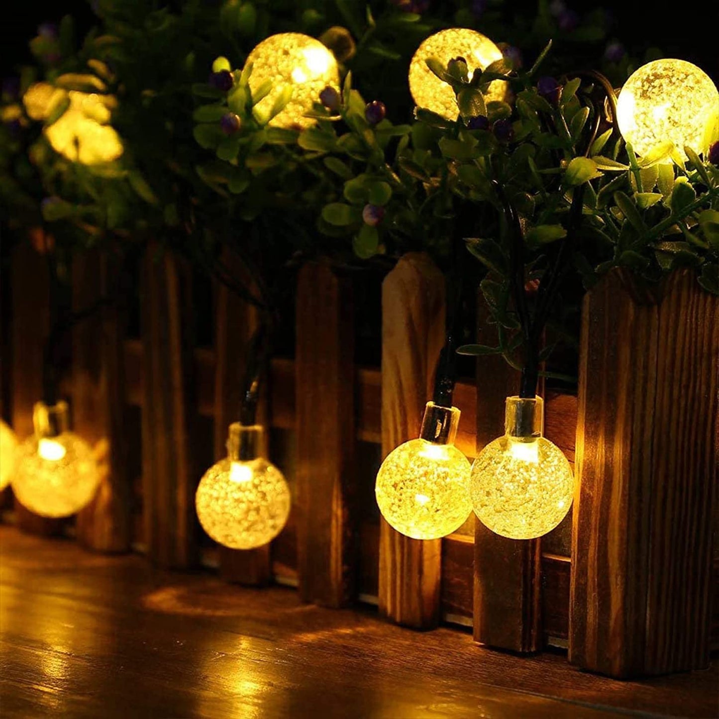 Lezonic Solar Fairy Lights Outdoor – 50 LED Waterproof String Lights