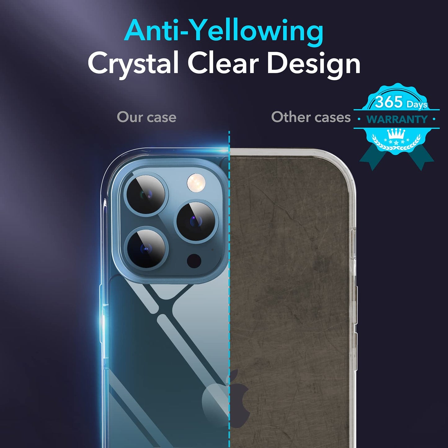Vimiki Clear Designed for iPhone 15 Pro Max Case,Protective Bumper Hard PC Phone Cases, Thin Slim Fit Cover, Clear