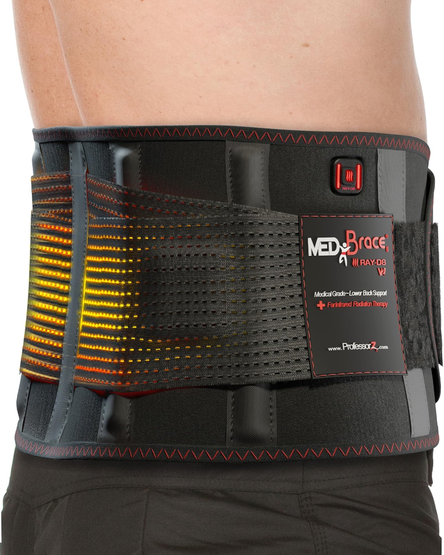 MEDiBrace Back Support Belt Back Brace for Lower Lumbar Pain Relief for Men and Women - Medical Grade Orthopaedic Waist Compression for Sciatica Nerve, Scoliosis