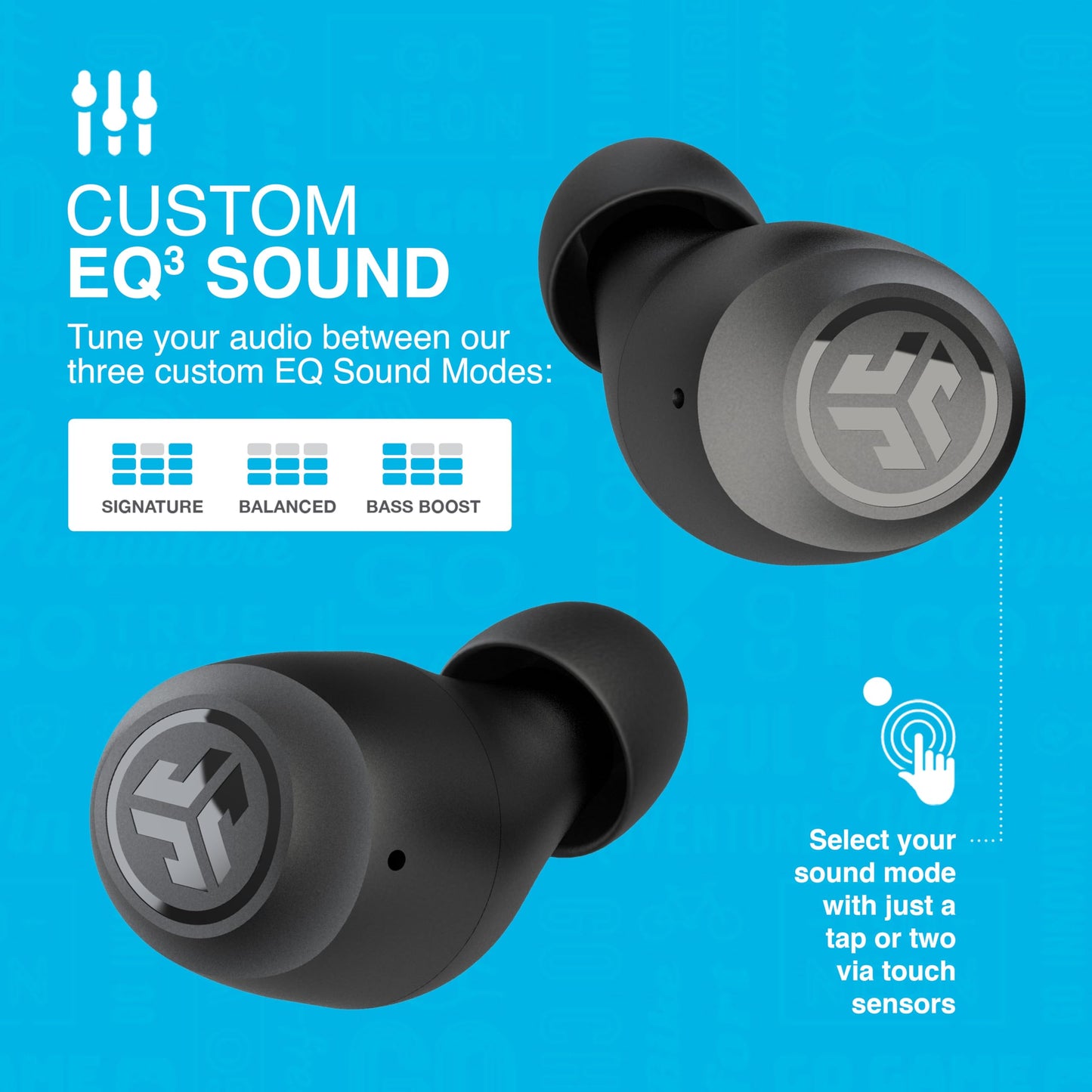 JLab Go Air Pop+ True Wireless Earbuds – Bluetooth Earphones with 35H Playtime, USB-C Charging Case, EQ3 Sound & Multipoint, Black