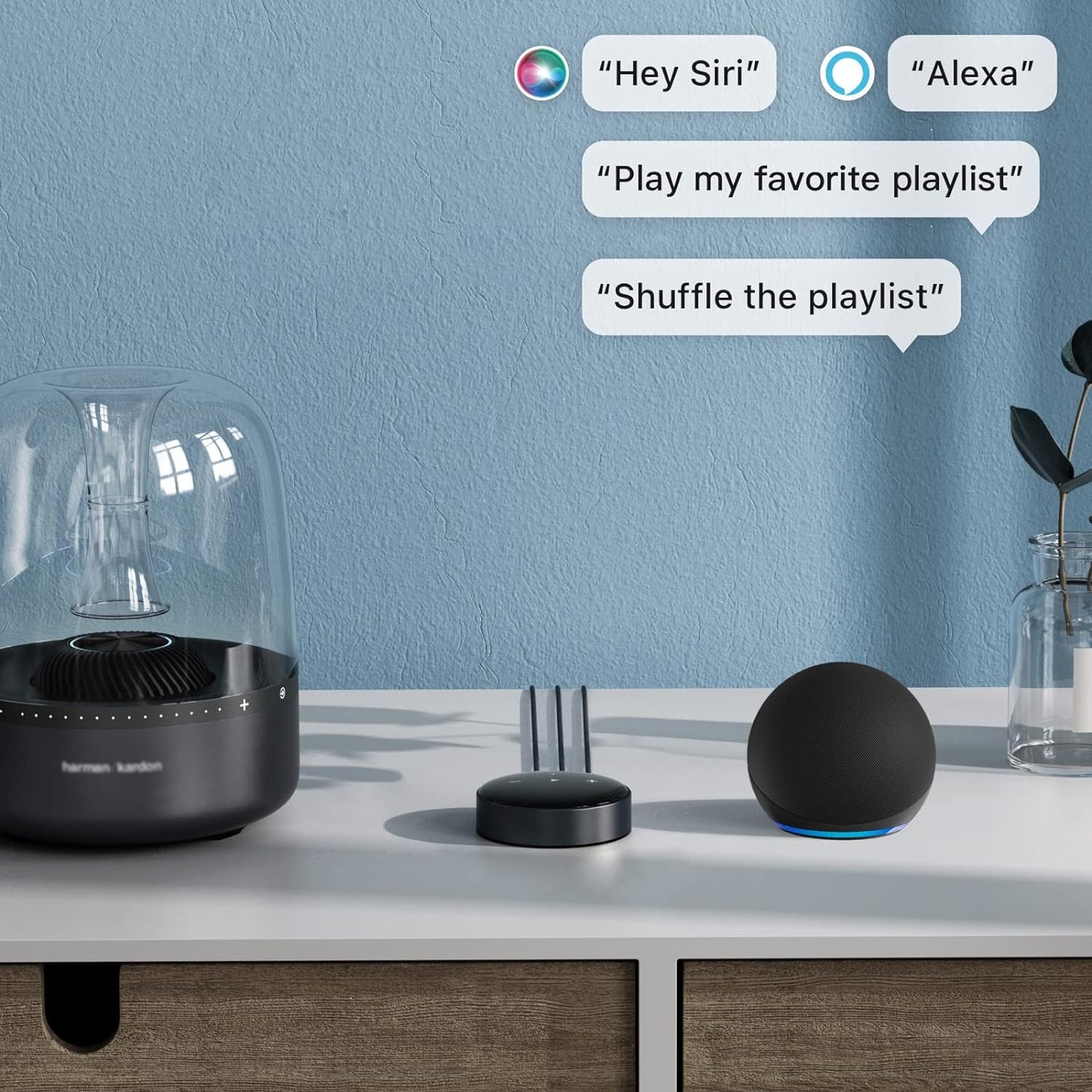WiiM Mini Streamer Audio AirPlay 2 Receiver HiFi Wireless, Multiroom Stereo,Vorverstärker, funktioniert Alexa Siri Sprachassistenten, Streaming Audio Spotify